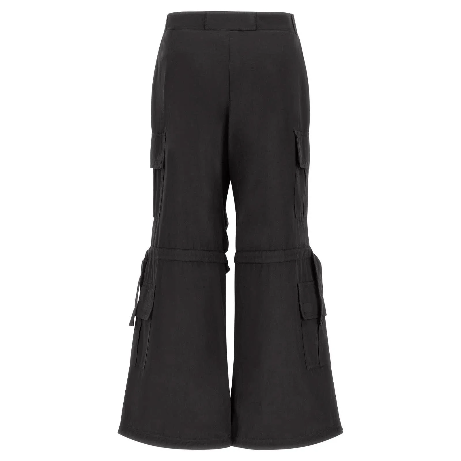 Cargo Trousers - High Waisted - Full Length - Black - Image 8