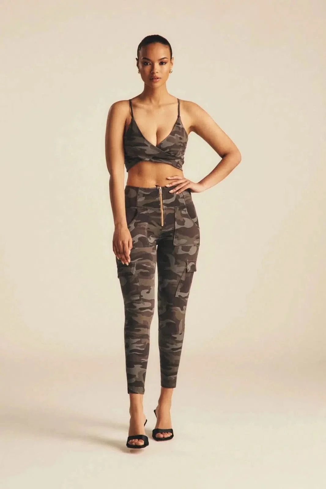 Cross Front Top - Grey Camo - Image 3