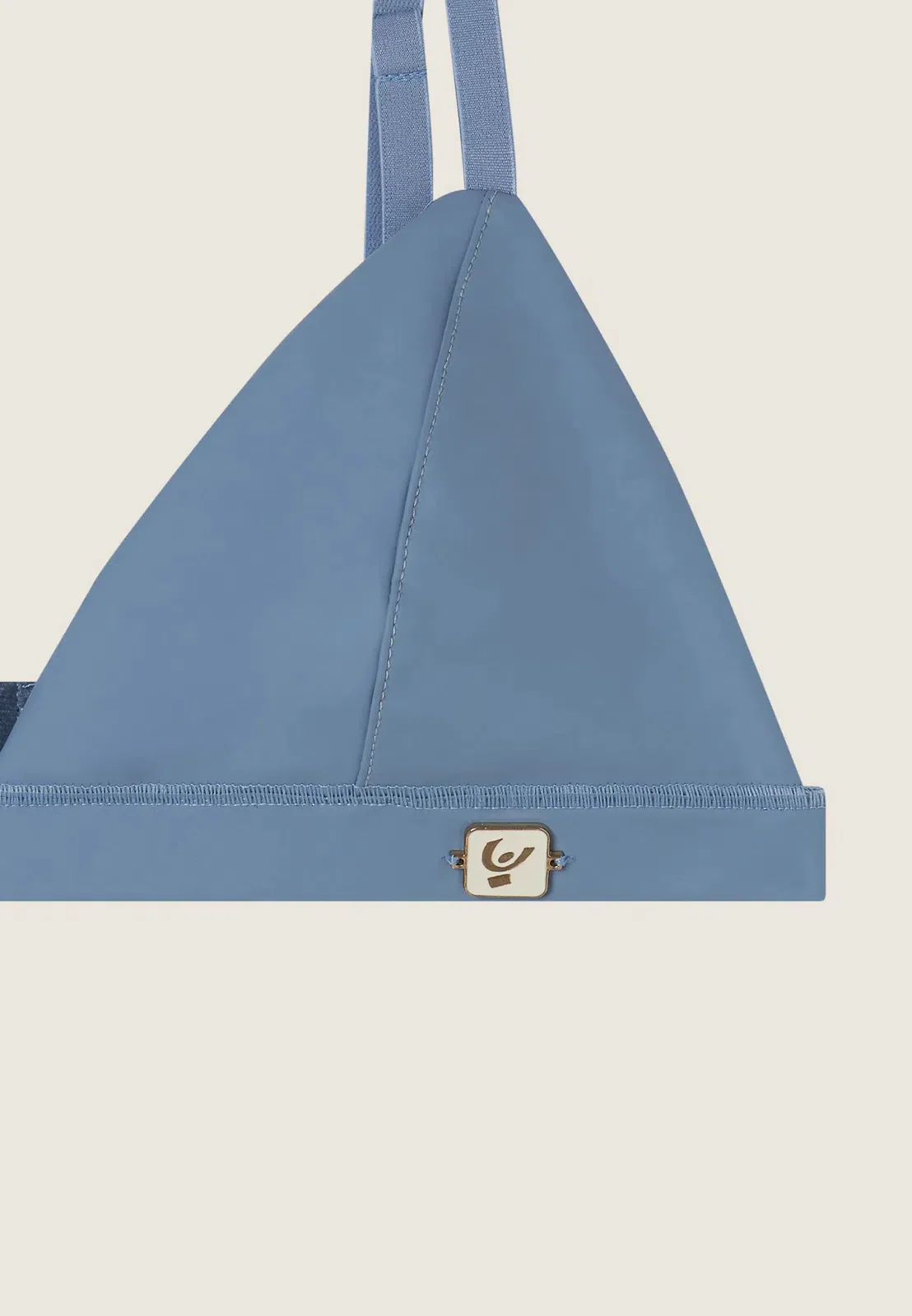 Faux Leather Bralette - Baby Blue - Image 3