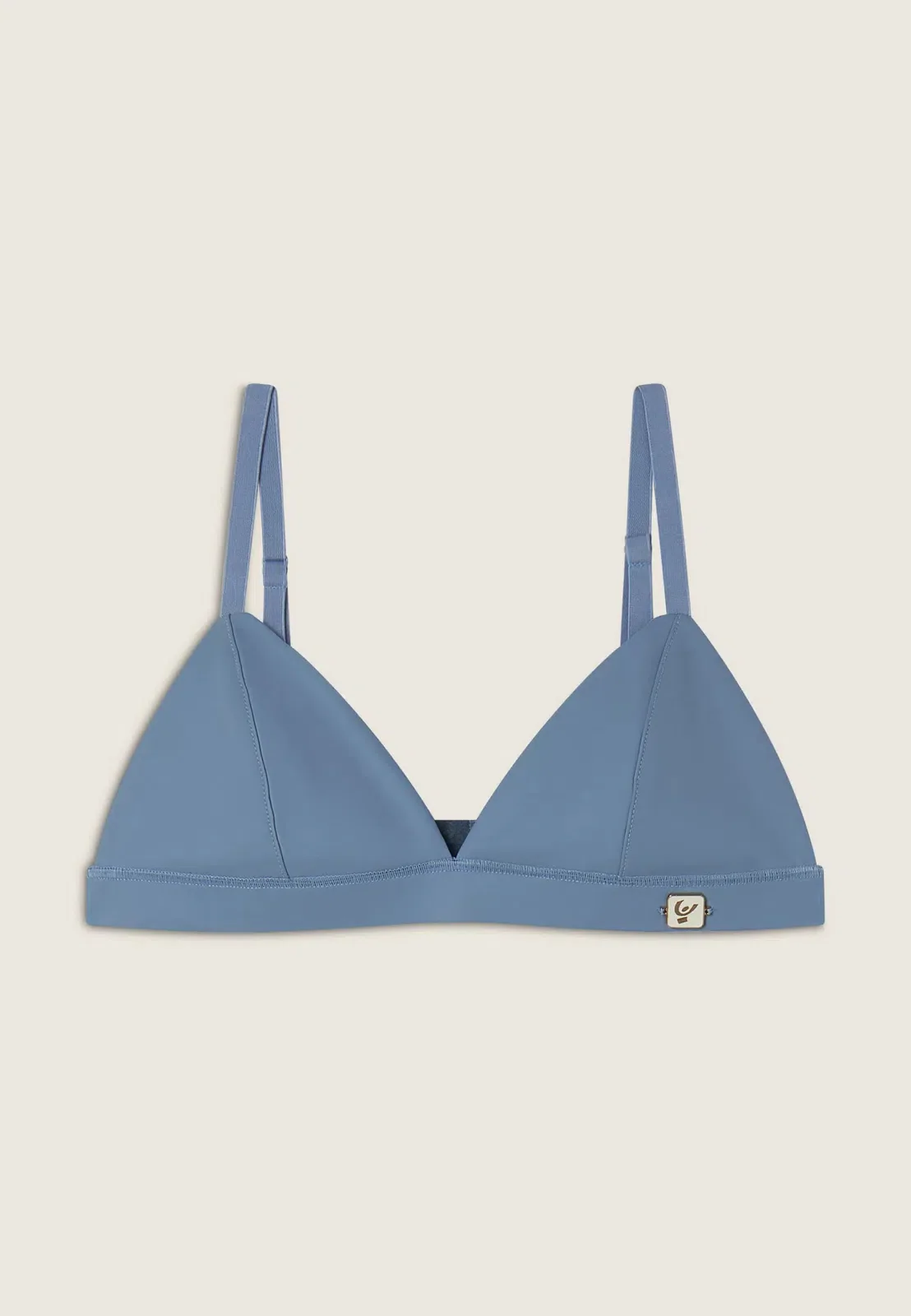 Faux Leather Bralette - Baby Blue - Image 4