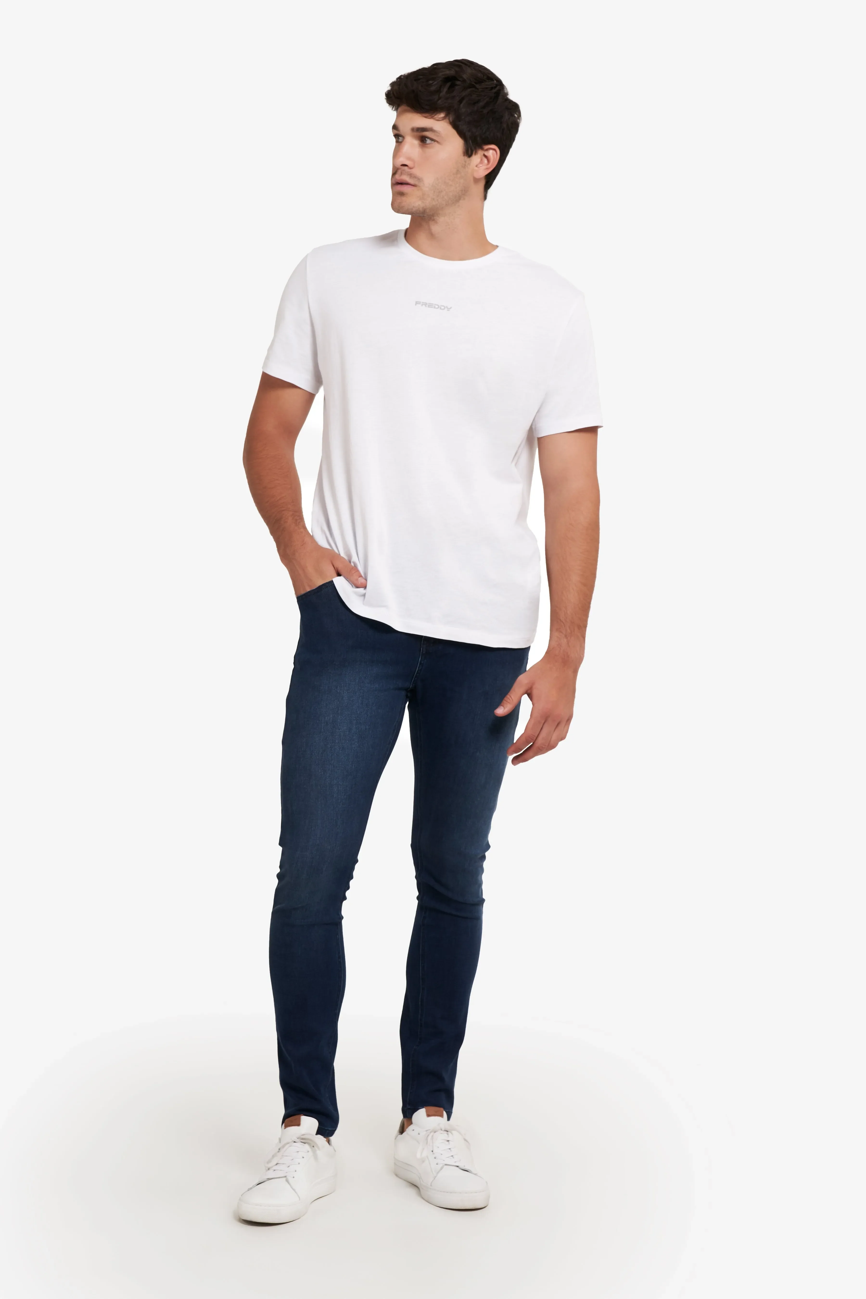 Freddy Men’s Jeans - Indigo Blue with Blue Stitching - Image 3