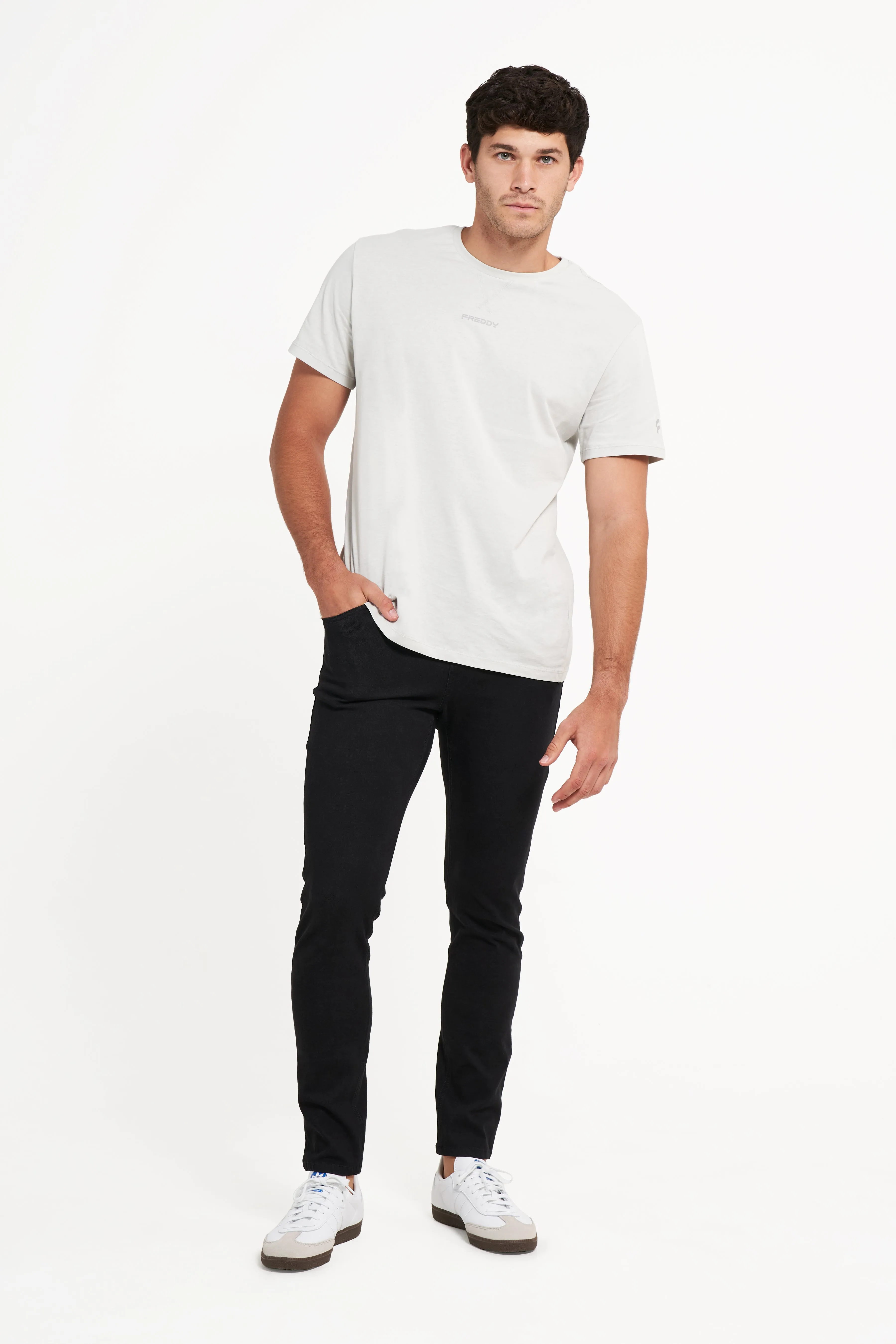 Freddy Men’s Jeans - Jet Black with Black Stitching - Image 3