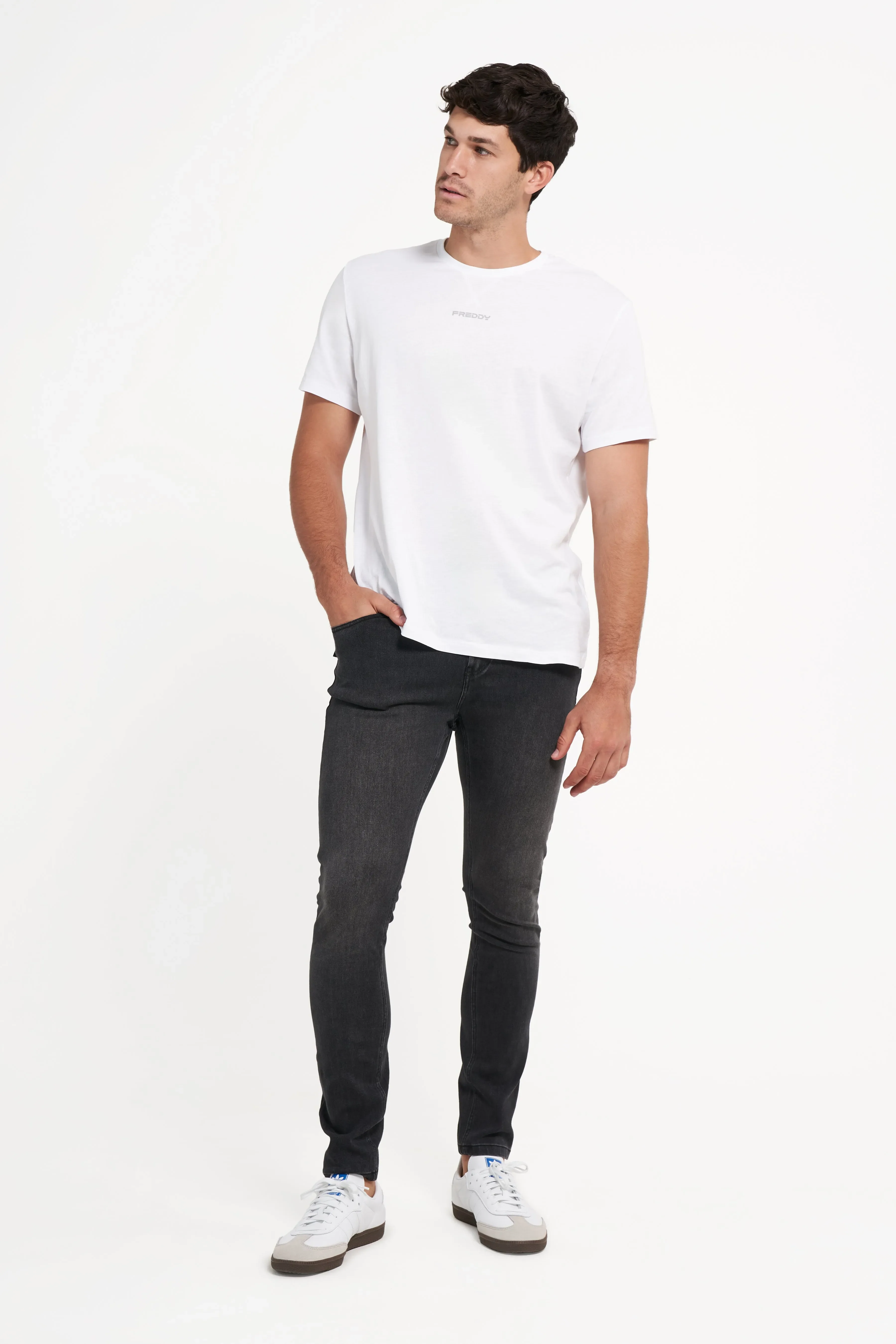 Freddy Men’s Jeans - Midnight Black with Black Stitching - Image 3