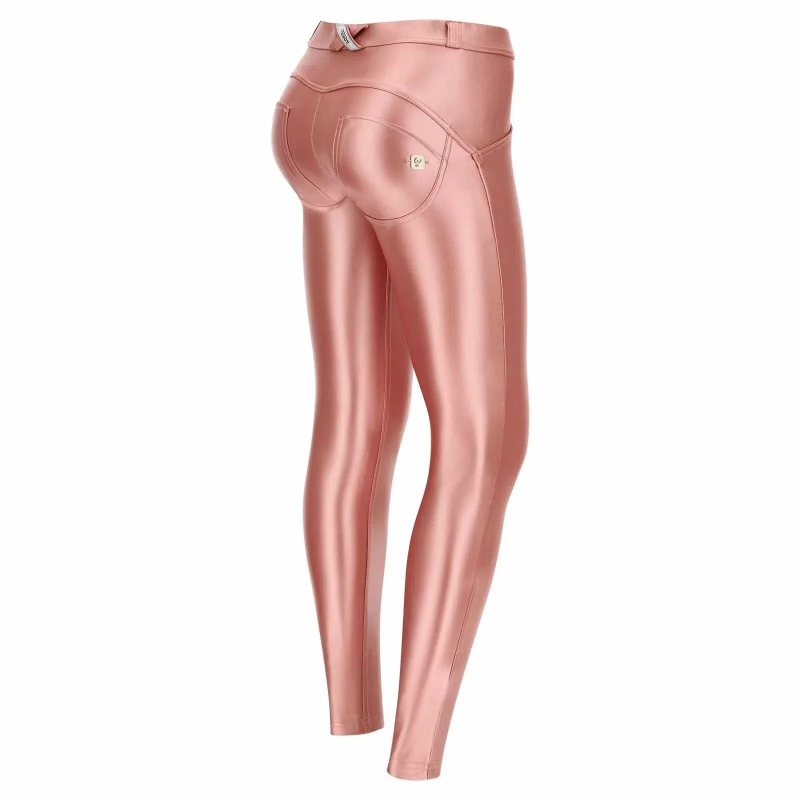 WRUP Metallic Faux Leather - Mid Rise - Full Length - Pink - Image 3