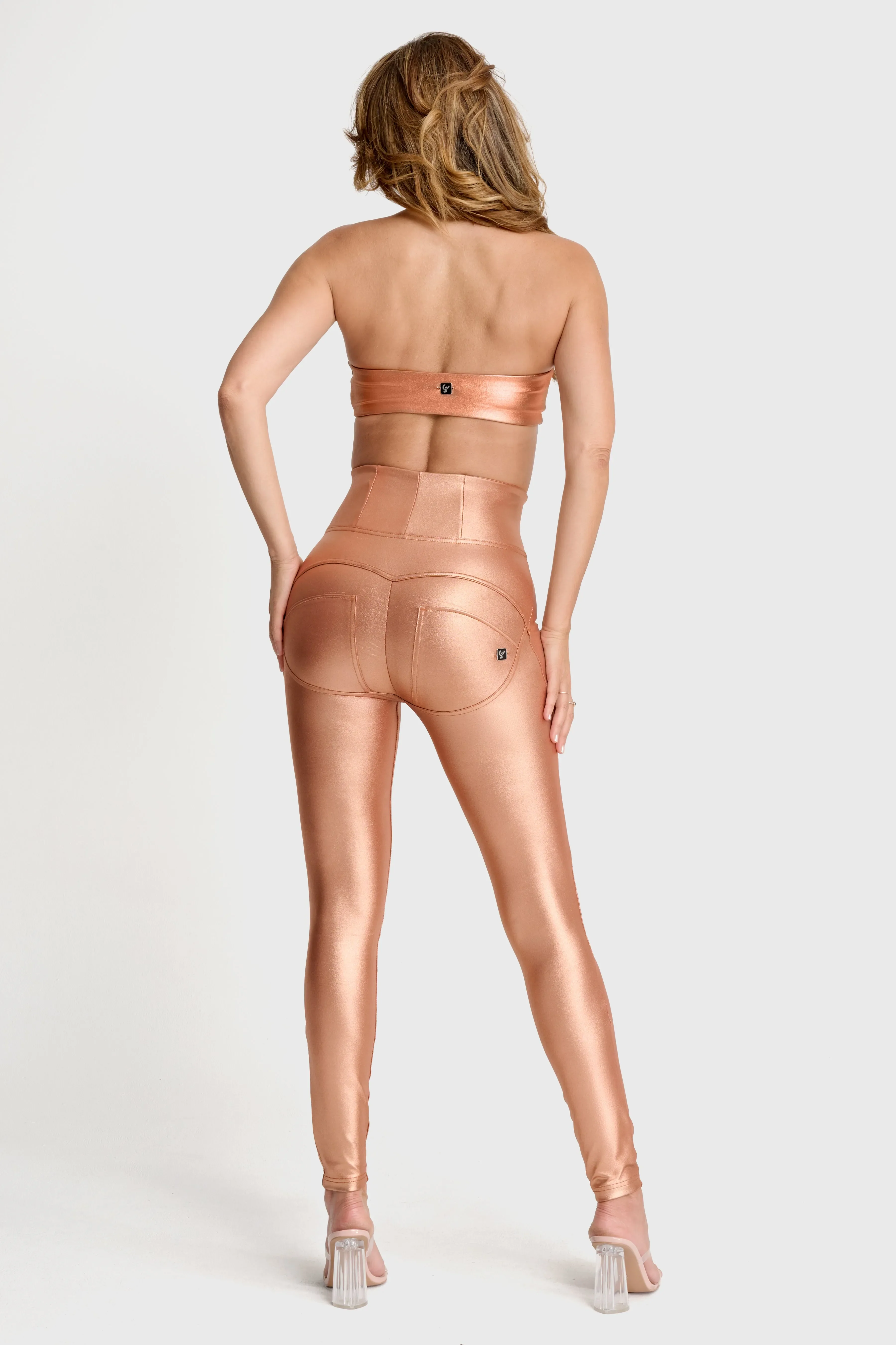 Metallic Strapless Bandeau - Rose Gold - Image 4
