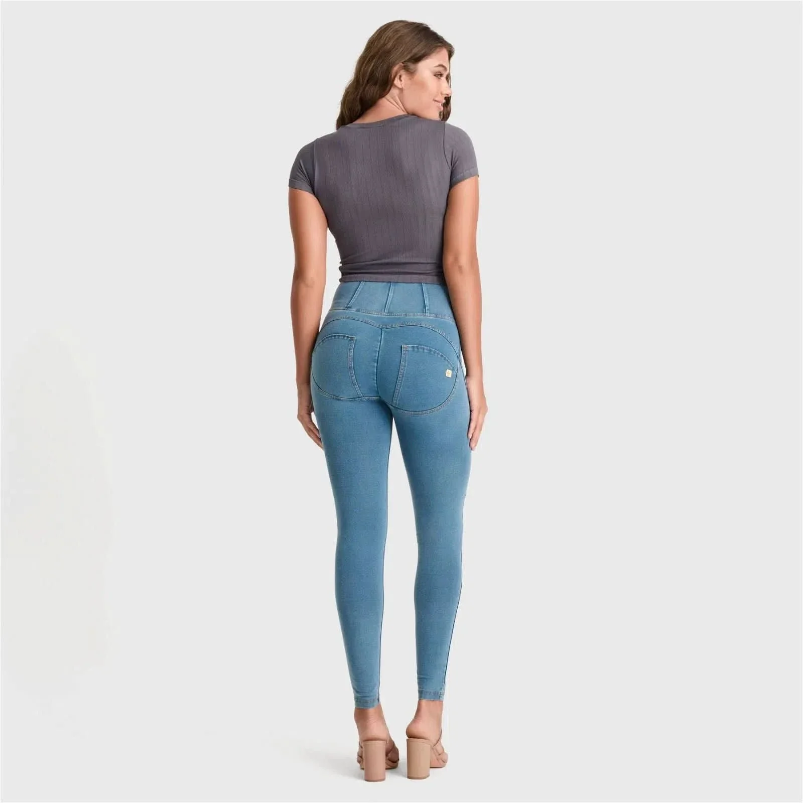 Ribbed T Shirt - Charcoal - Image 4