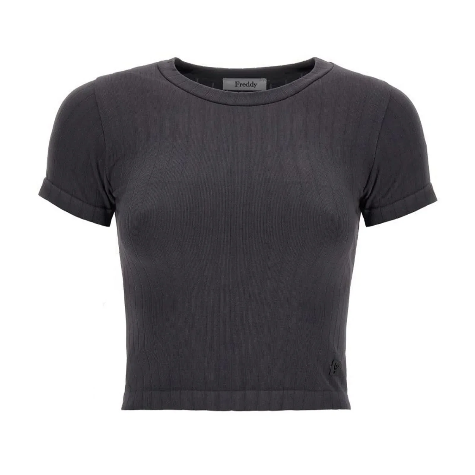 Ribbed T Shirt - Charcoal - Image 6