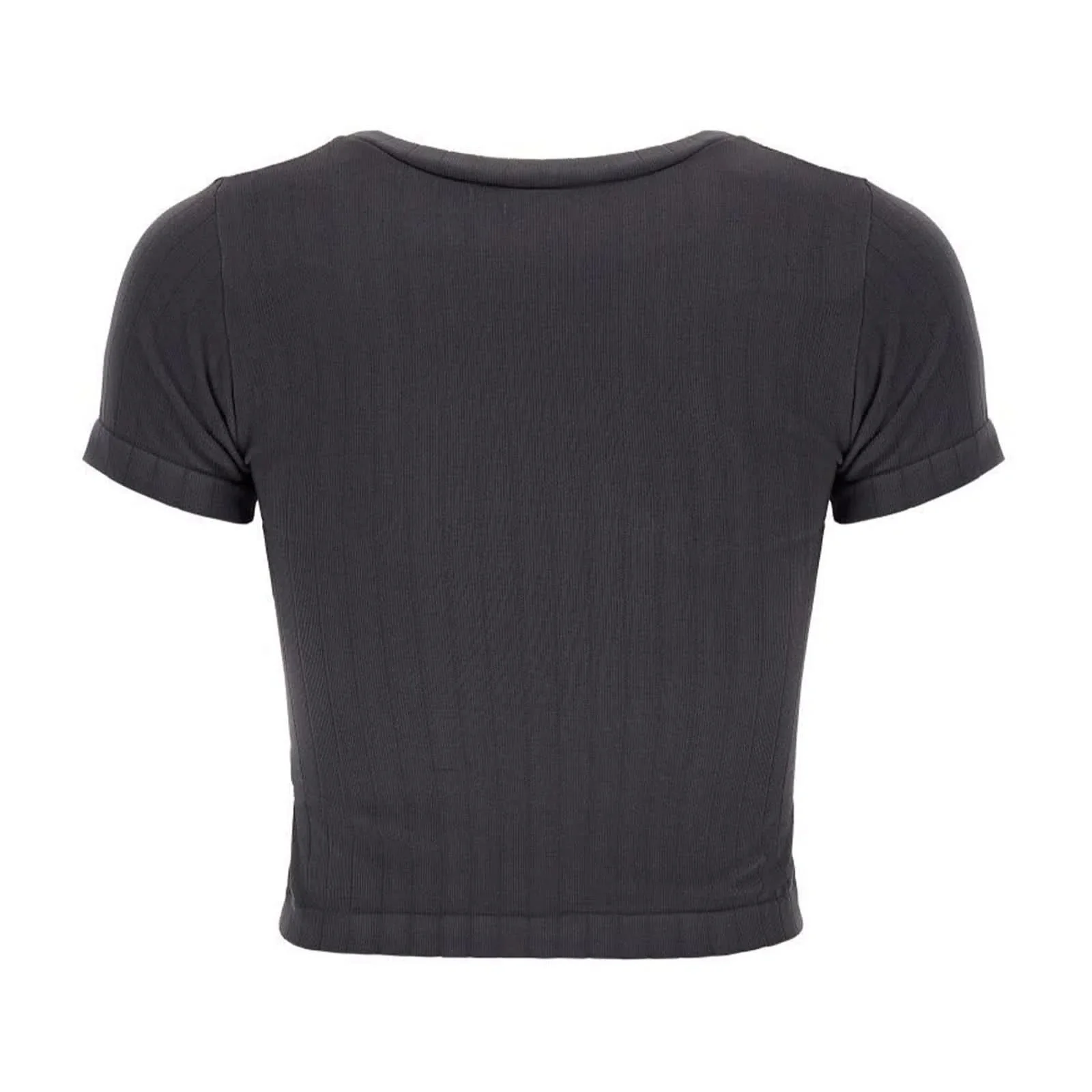 Ribbed T Shirt - Charcoal - Image 7