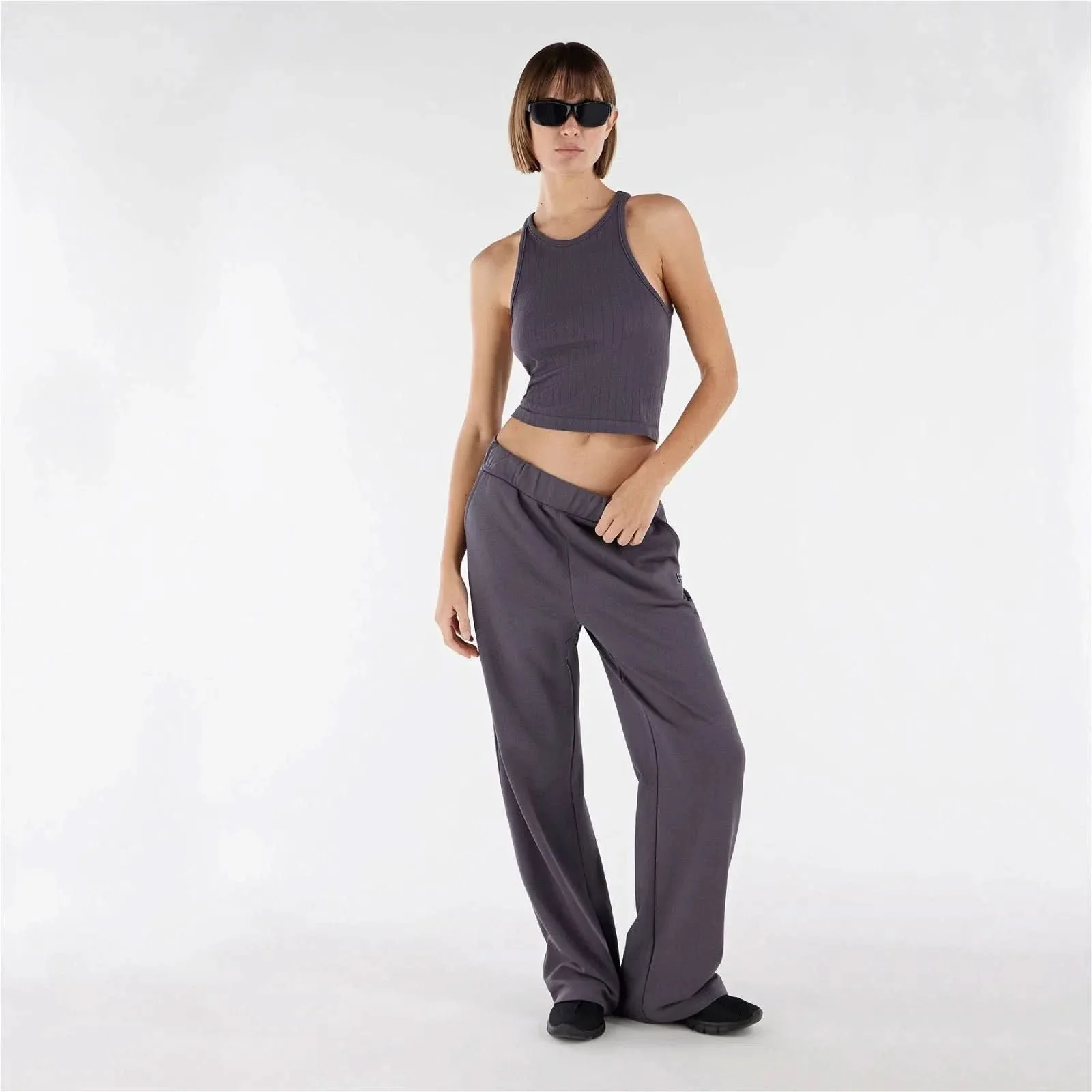 Ribbed Tank Top - Charcoal - Image 3