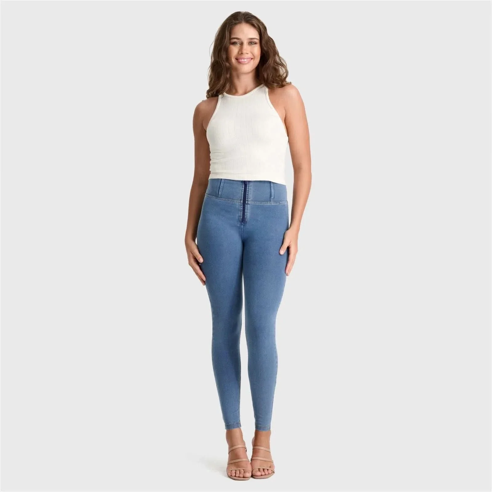 Ribbed Tank Top - Cream - Image 4
