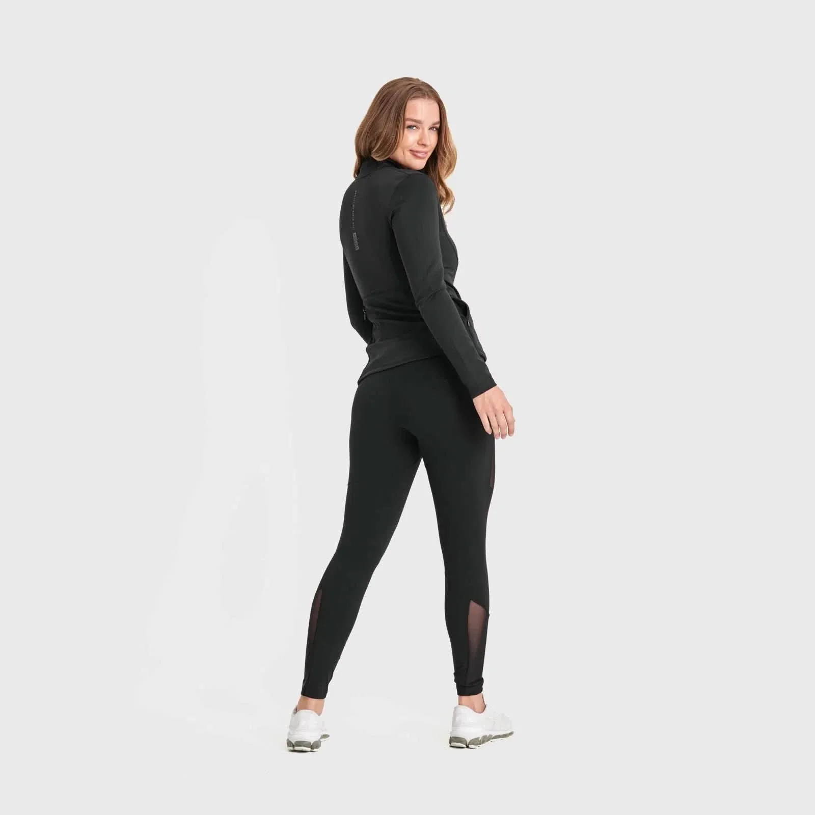 Zip Up High Collar Jacket - Black - Image 5