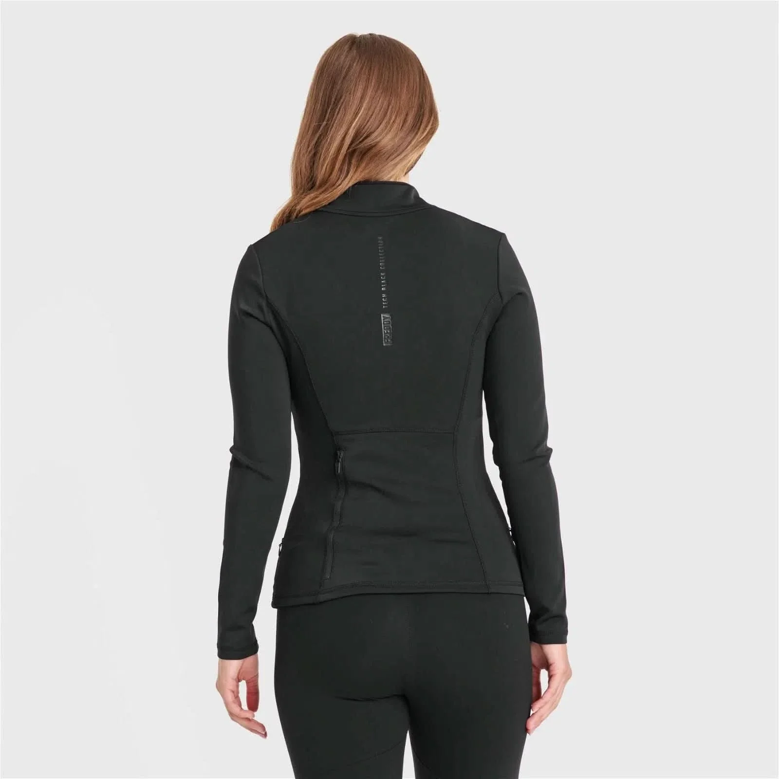 Zip Up High Collar Jacket - Black - Image 7