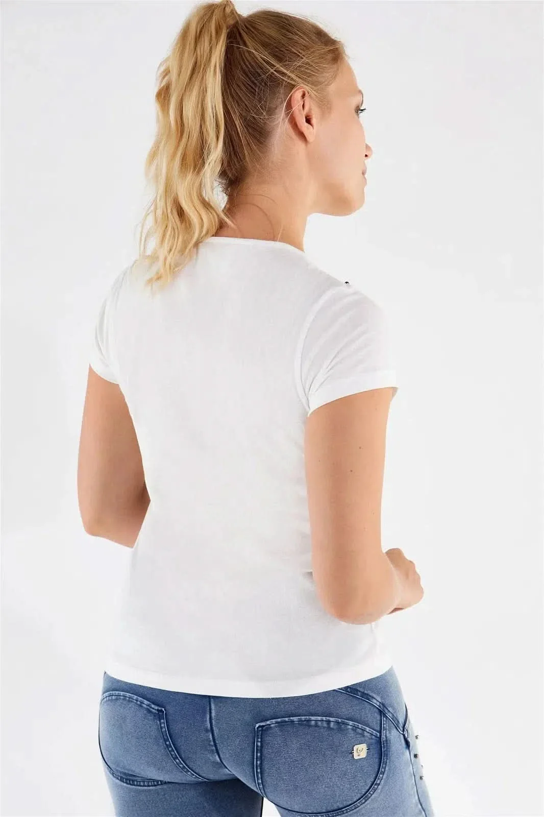 T Shirt with bead details - White - Image 5