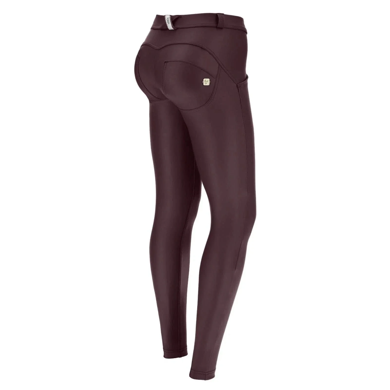 WRUP Faux Leather - Mid Rise - Full Length - Dark Brown