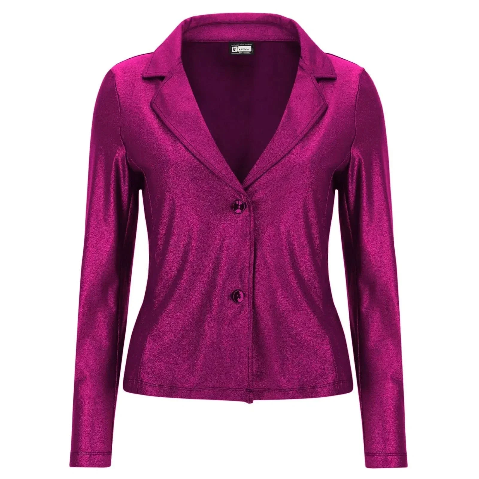 Metallic Blazer - Fuchsia
