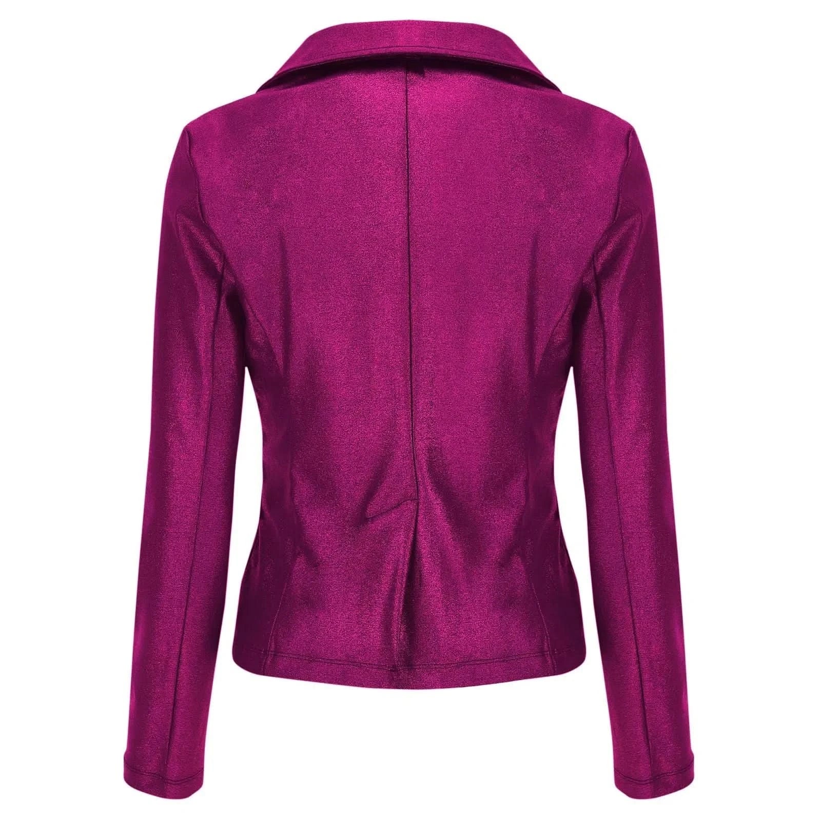 Metallic Blazer - Fuchsia - Image 2