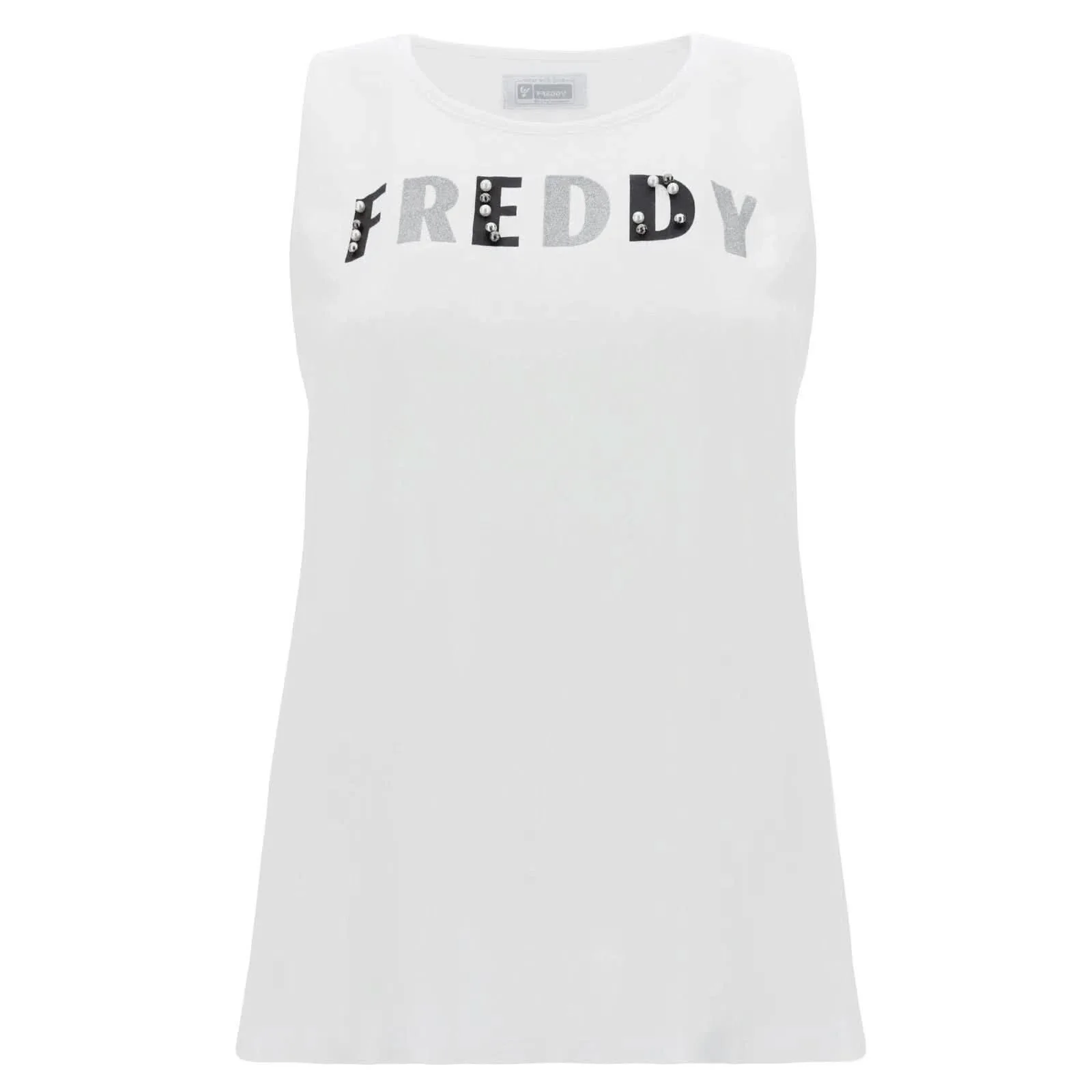 Tank top with bead details - White - Image 4