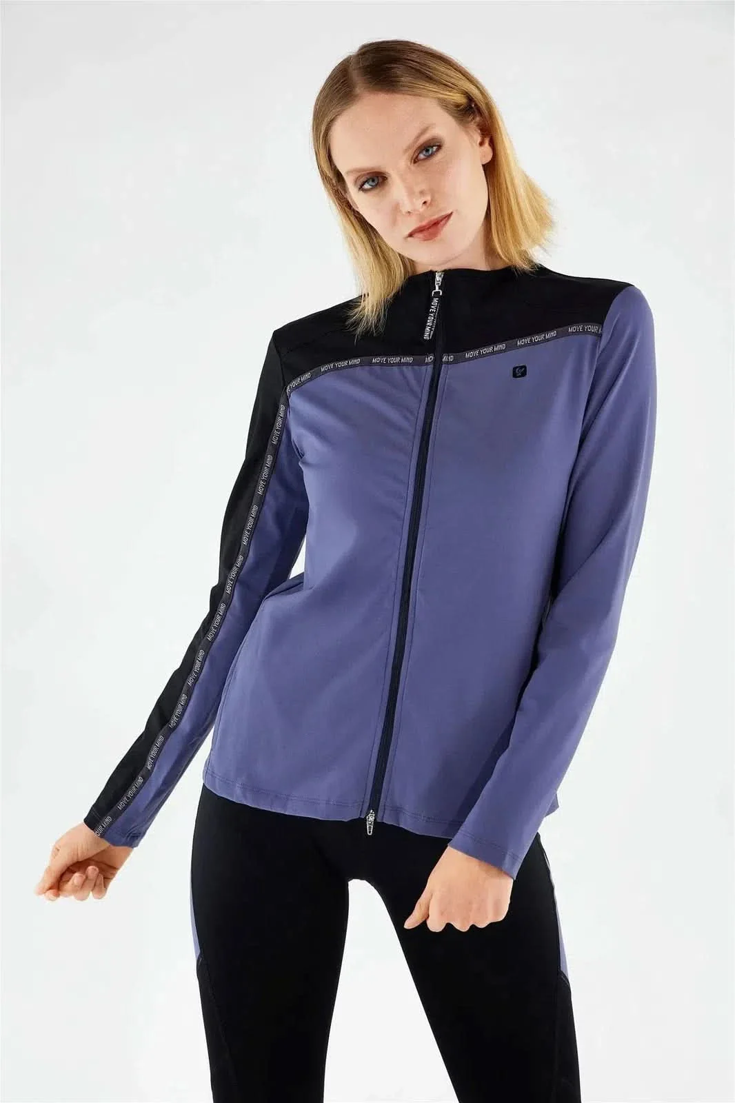 Zip Up Jacket - Navy Blue - Image 2