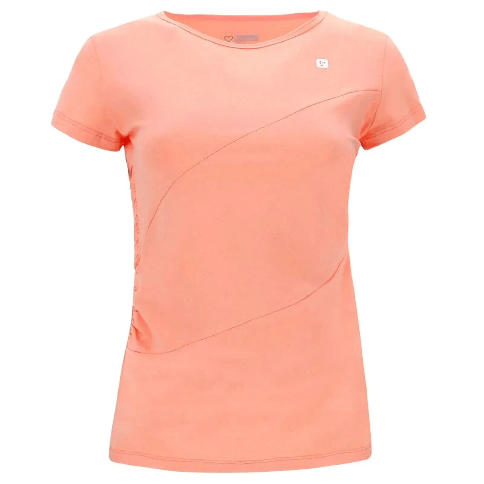 Cross Front T Shirt - Peach