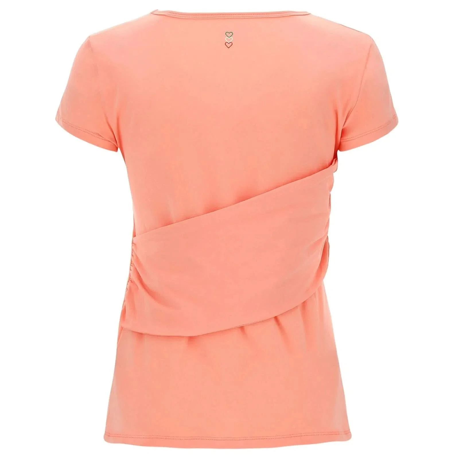 Cross Front T Shirt - Peach - Image 2