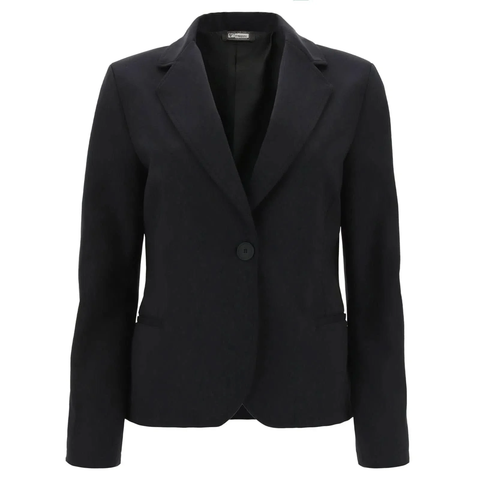 Women’s plain colour blazer - Black - Image 3