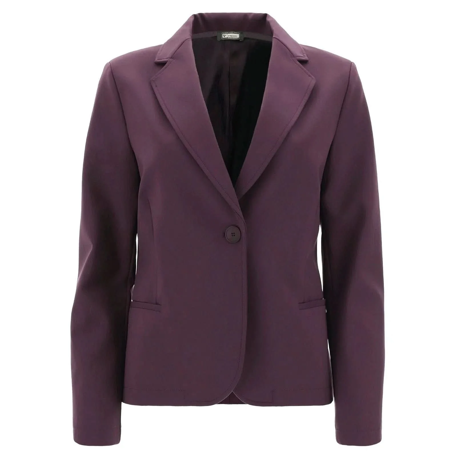 Women’s plain colour blazer - Plum - Image 4
