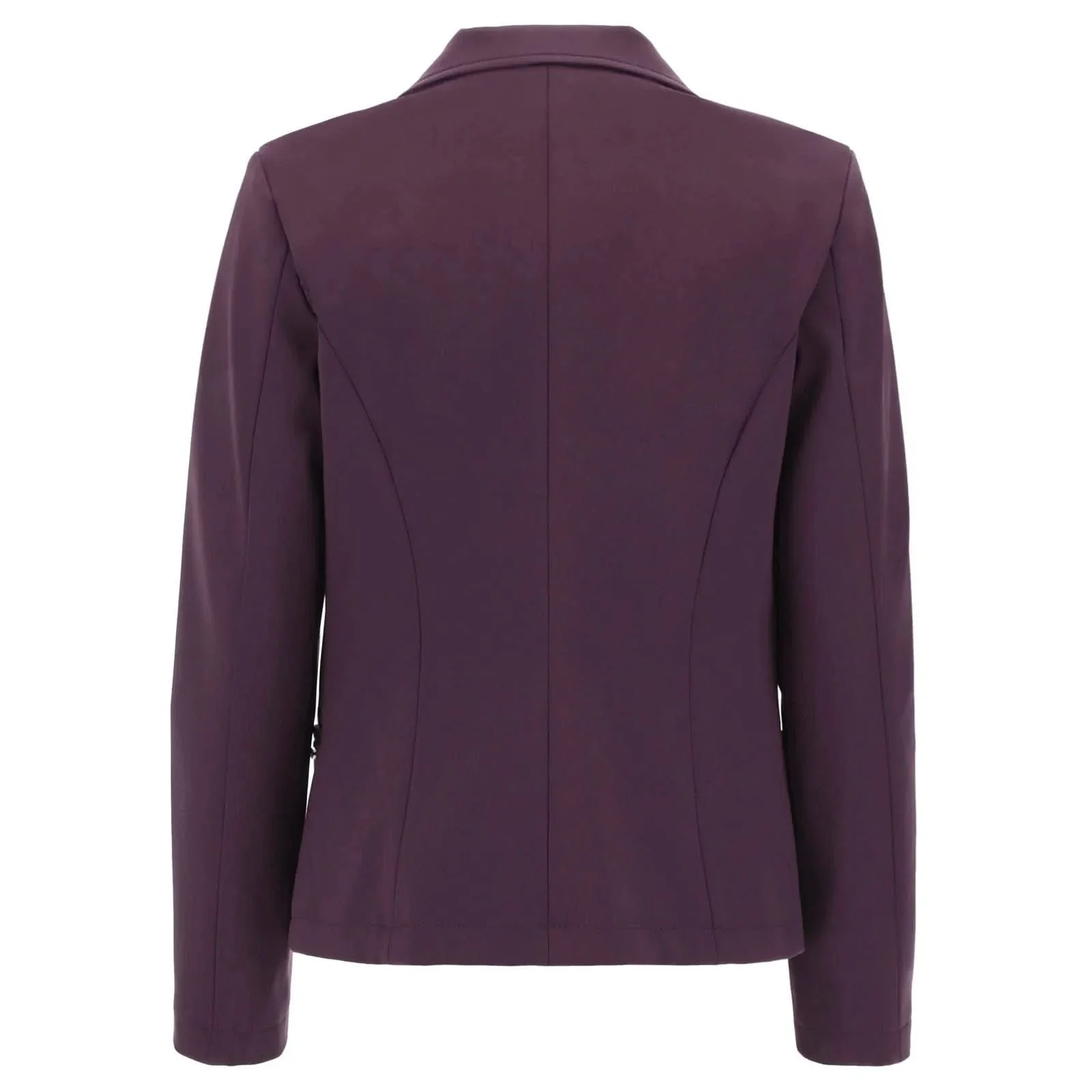 Women’s plain colour blazer - Plum - Image 5