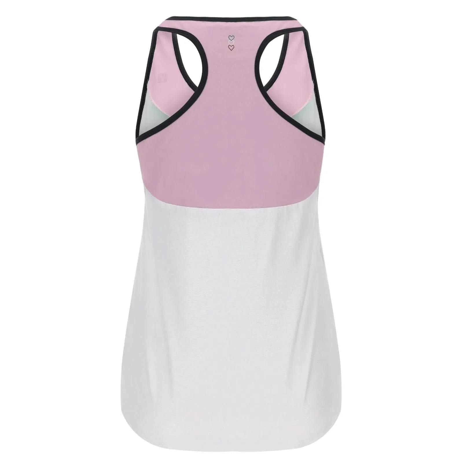Racer back yoga tank top - White + Mauve - Image 5