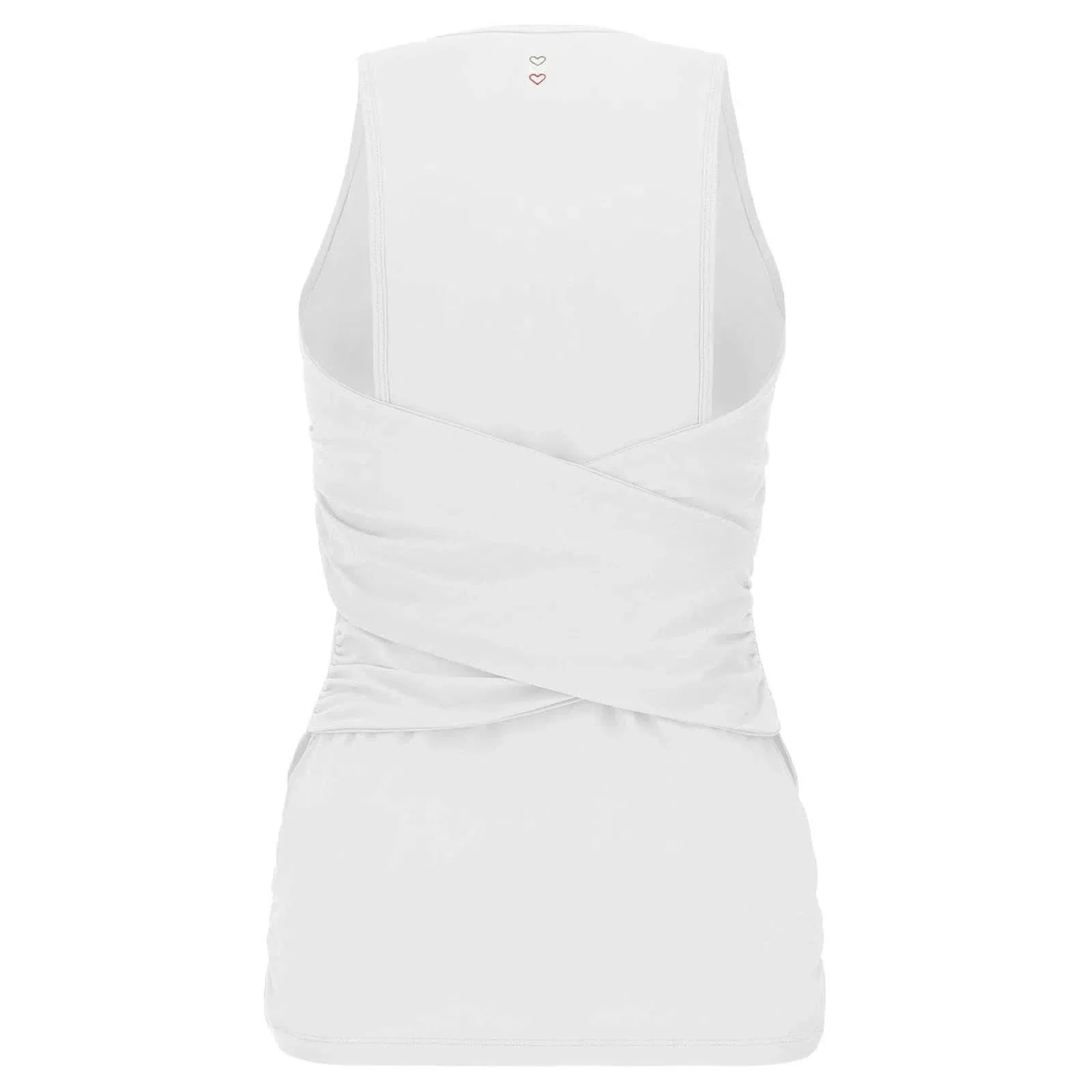 Yoga tank top with a criss cross back - White - Image 4