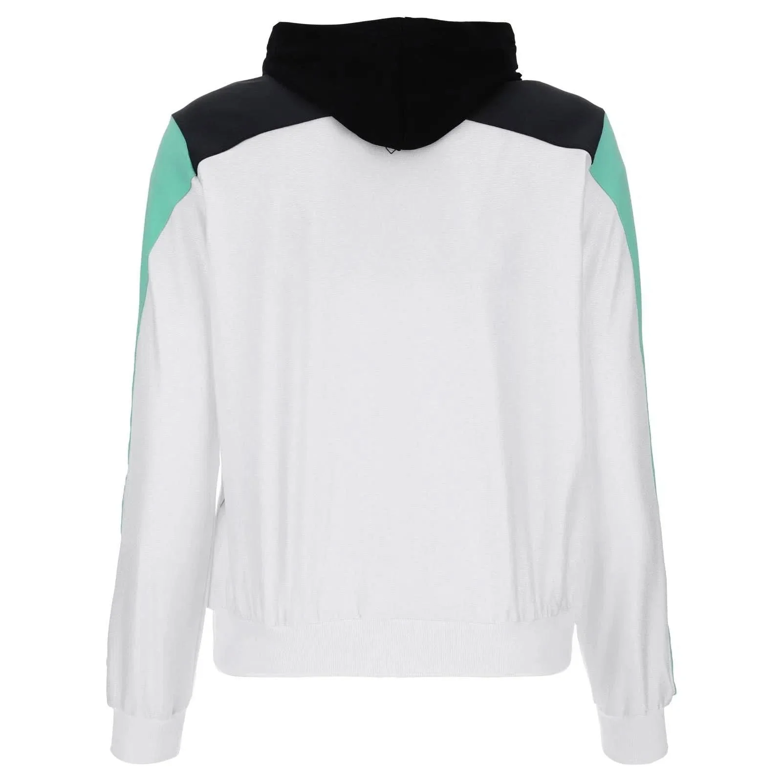 Zip Up Hoodie - White + Mint Sleeve - Image 2