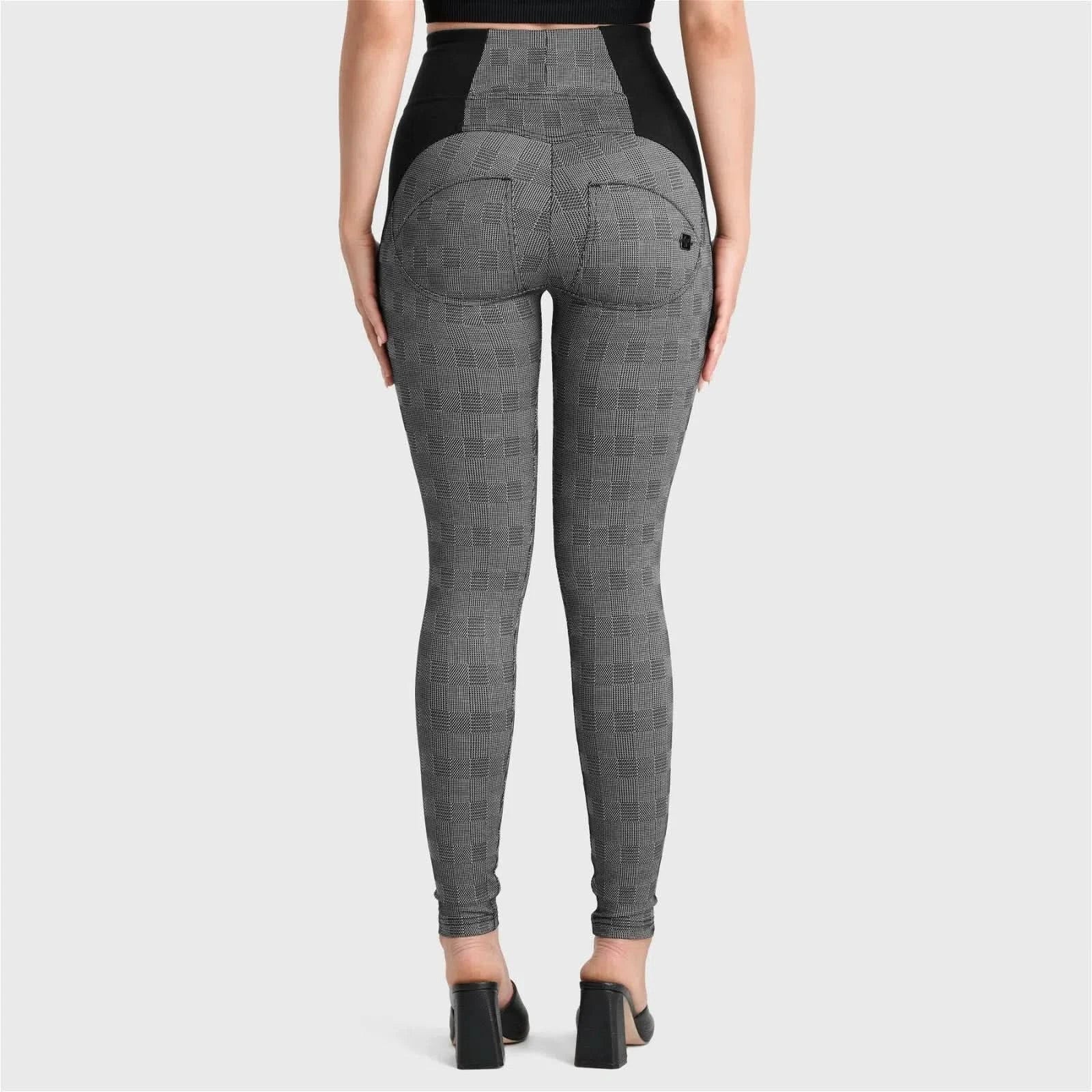 WRUP Mosaic Weave Fashion - Super High Waisted - Full Length - Grey - Image 3