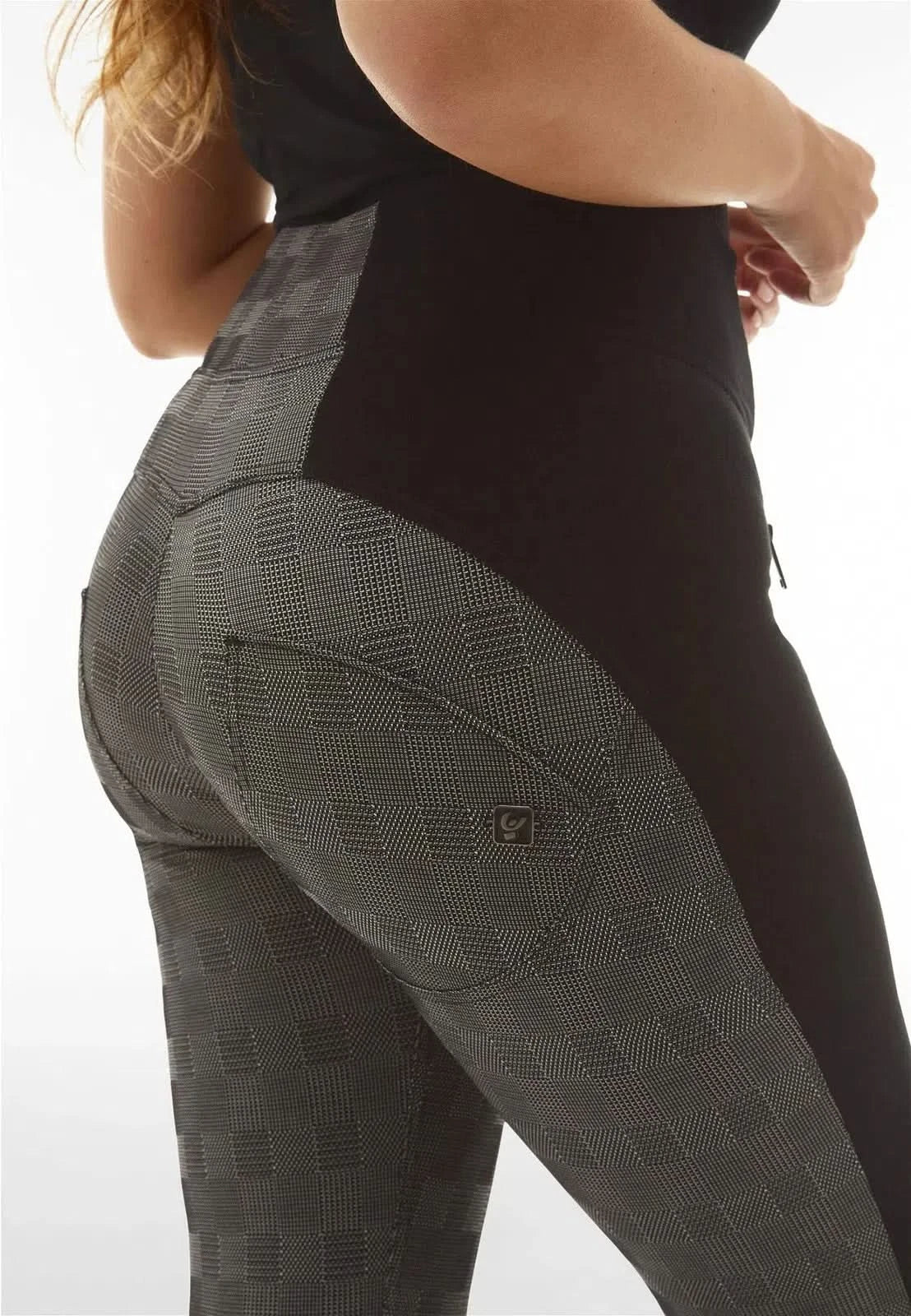 WRUP Mosaic Weave Fashion - Super High Waisted - Full Length - Grey - Image 8