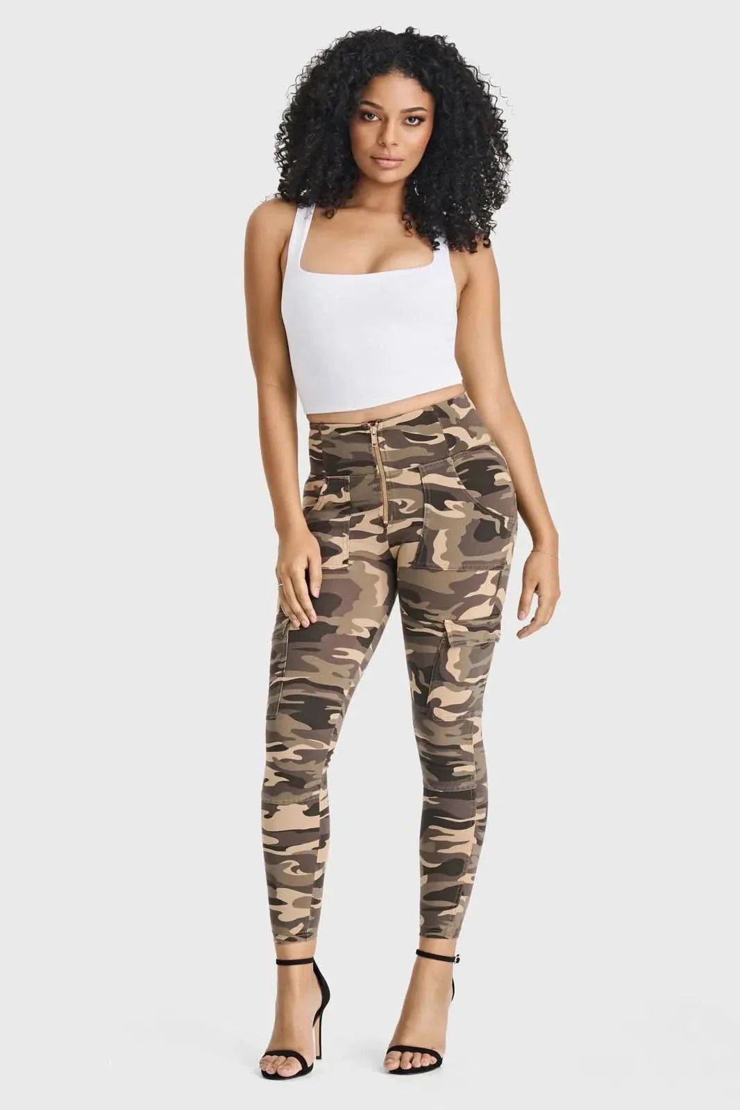 WRUP Cargo Fashion - High Waisted - 7/8 Length - Brown Camo - Image 7