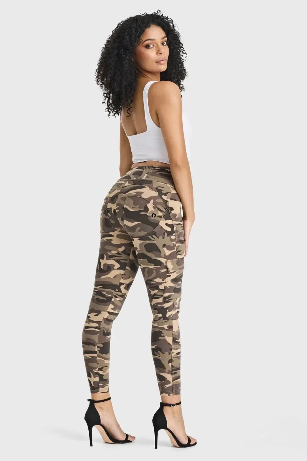 WRUP Cargo Fashion - High Waisted - 7/8 Length - Brown Camo - Image 8