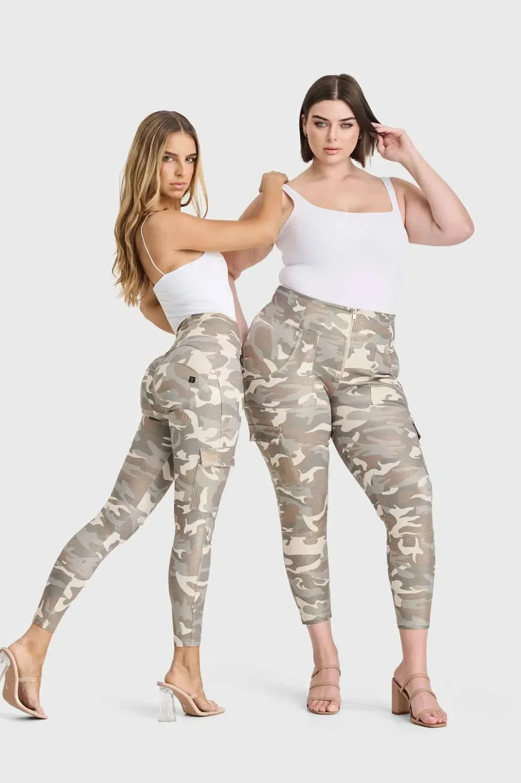 WRUP Cargo Fashion - High Waisted - 7/8 Length - Glitter Gold Camo - Image 4