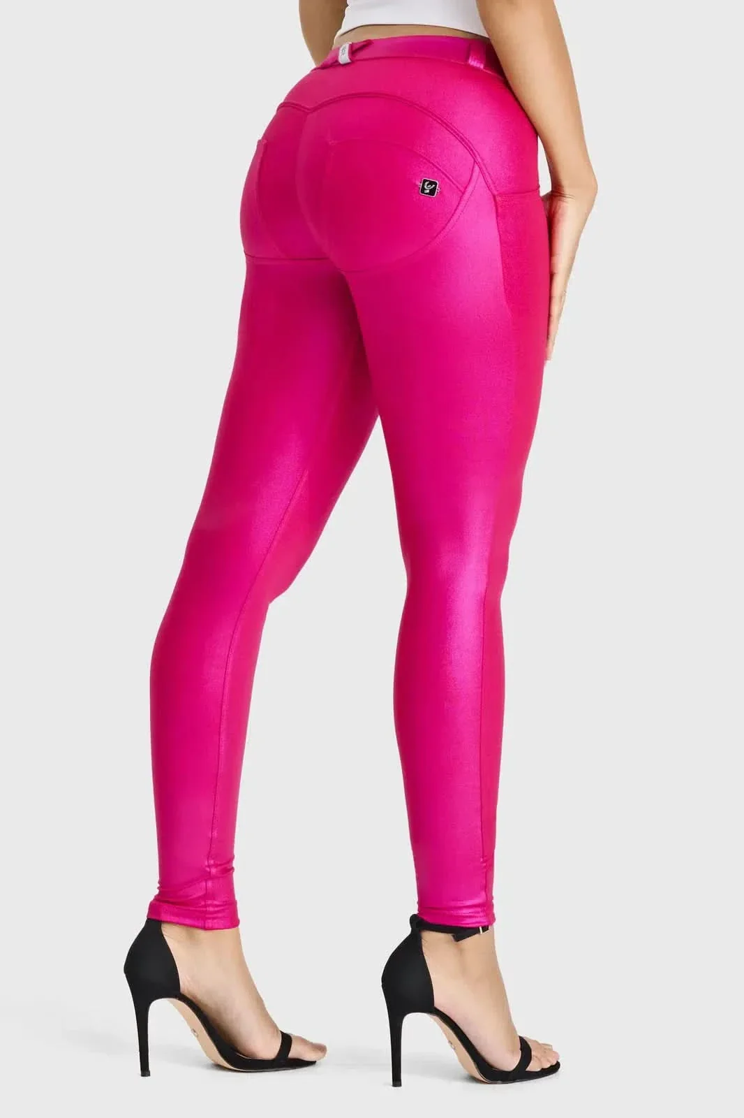 WRUP Luxe Shimmer - Mid Rise - Full Length - Hot Pink - Image 2