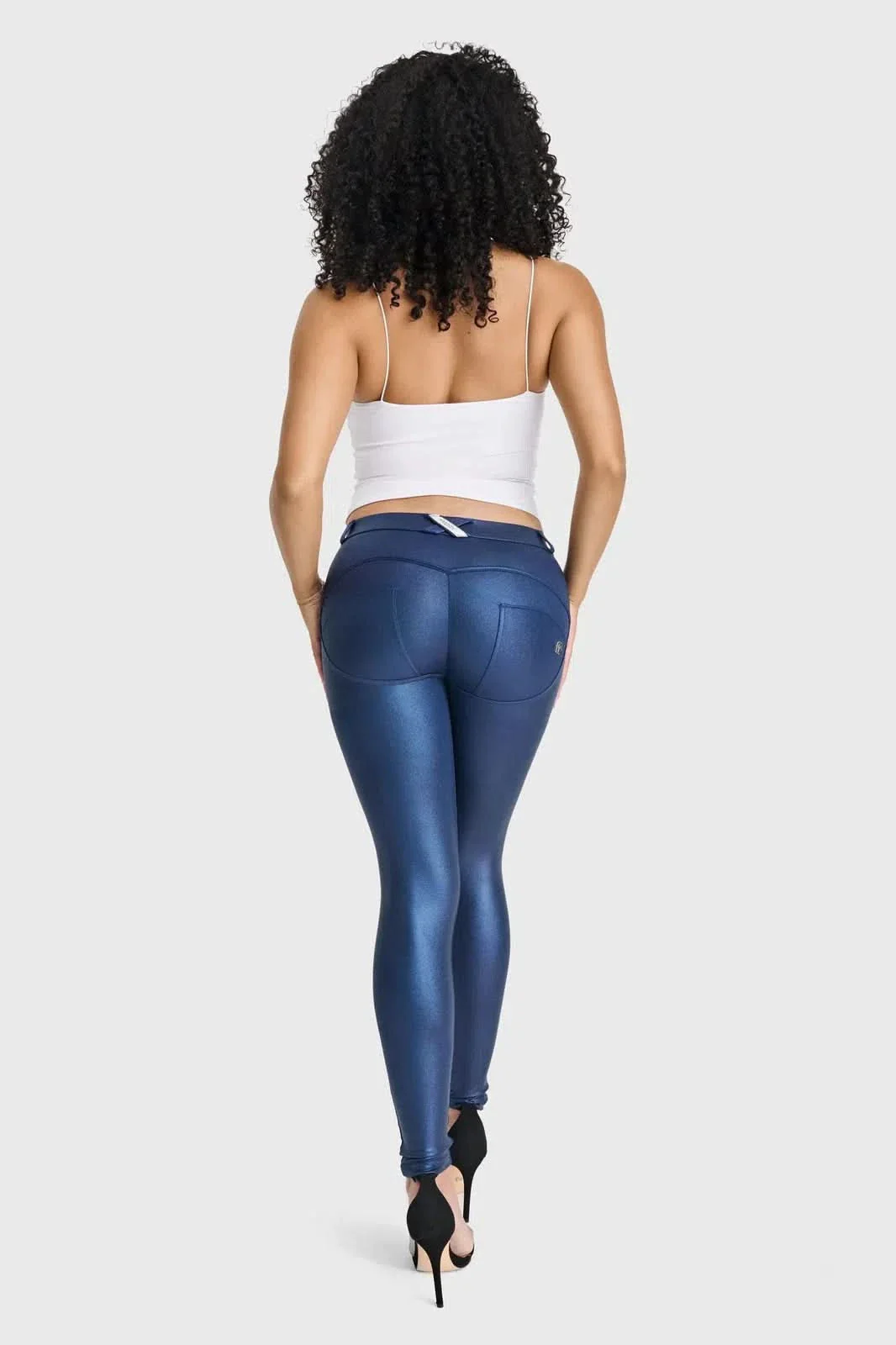 WRUP Luxe Shimmer - Mid Rise - Full Length - Navy Blue - Image 5