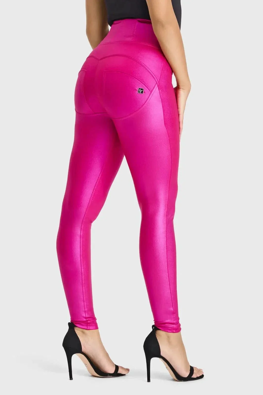 WRUP Luxe Shimmer - Super High Waisted - Full Length - Hot Pink - Image 5