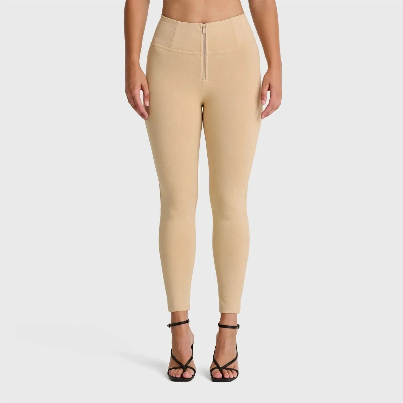 WRUP Fashion - High Waisted - 7/8 Length - Latte - Image 4