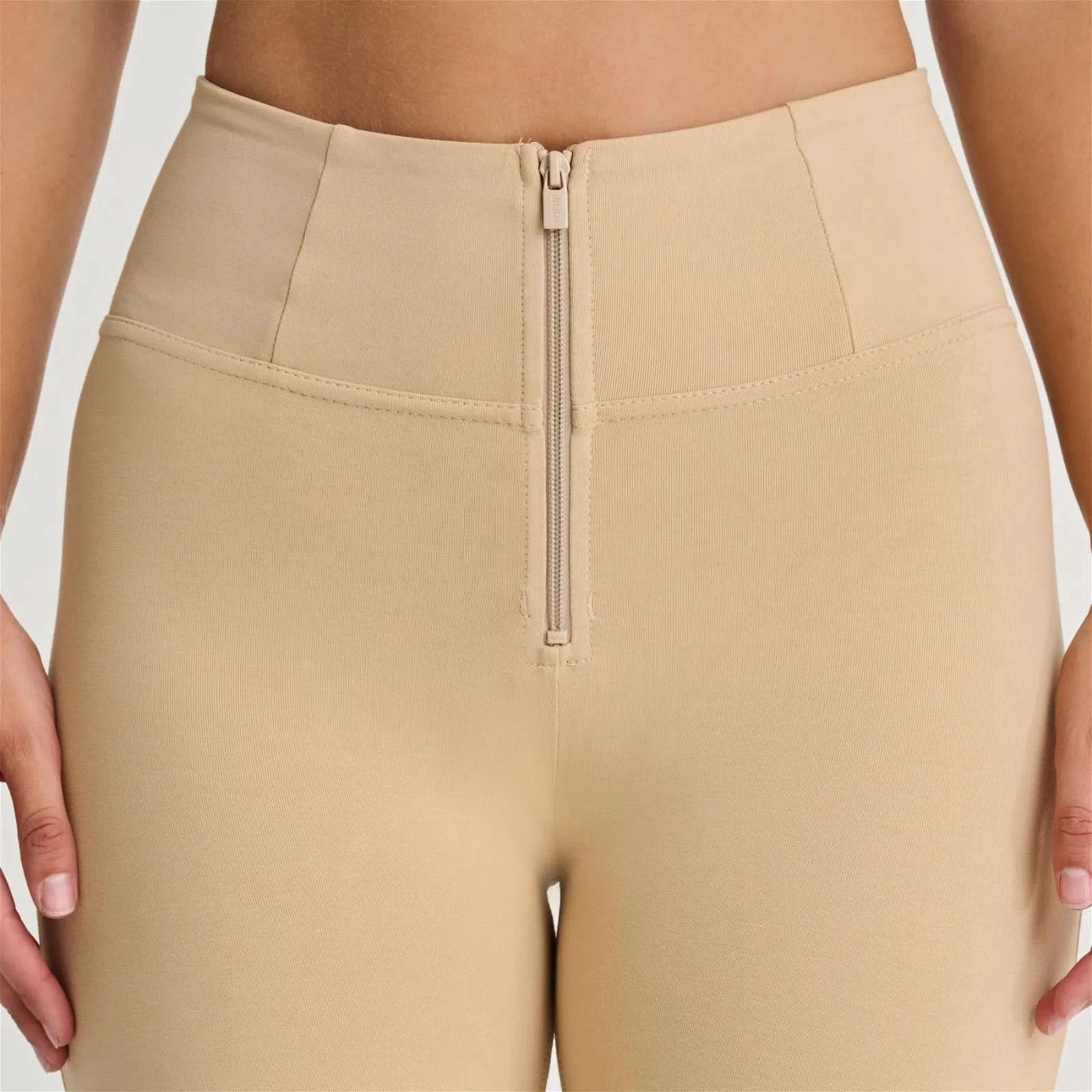 WRUP Fashion - High Waisted - 7/8 Length - Latte - Image 5
