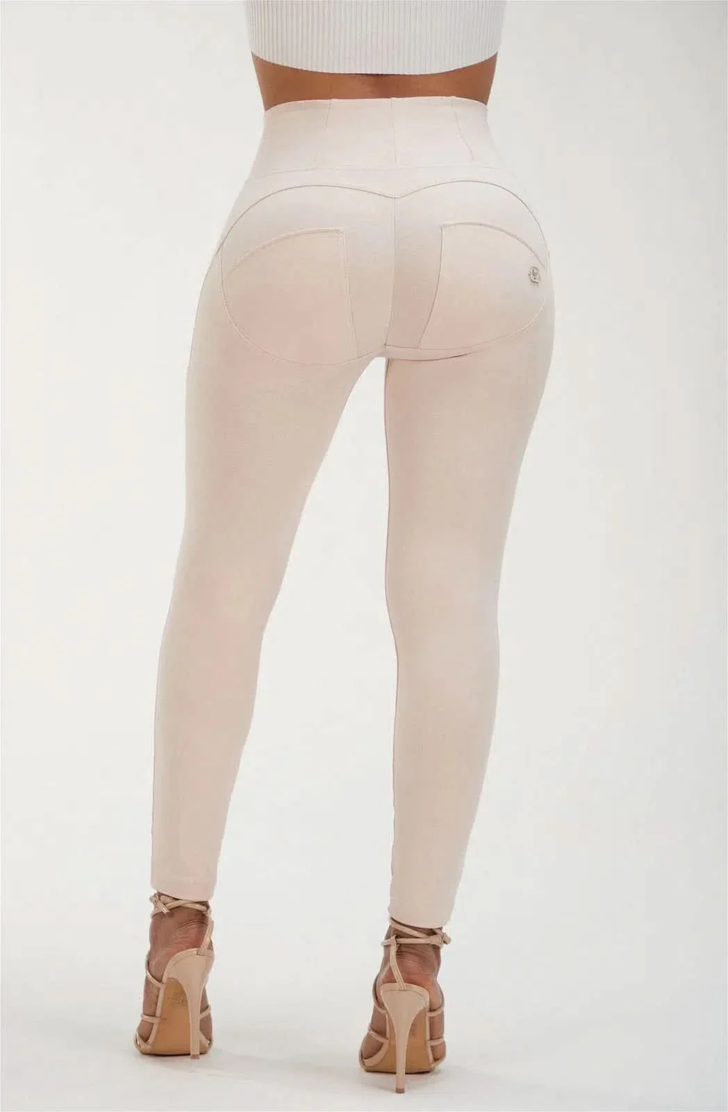 WRUP Fashion - High Waisted - 7/8 Length - Light Beige - Image 9