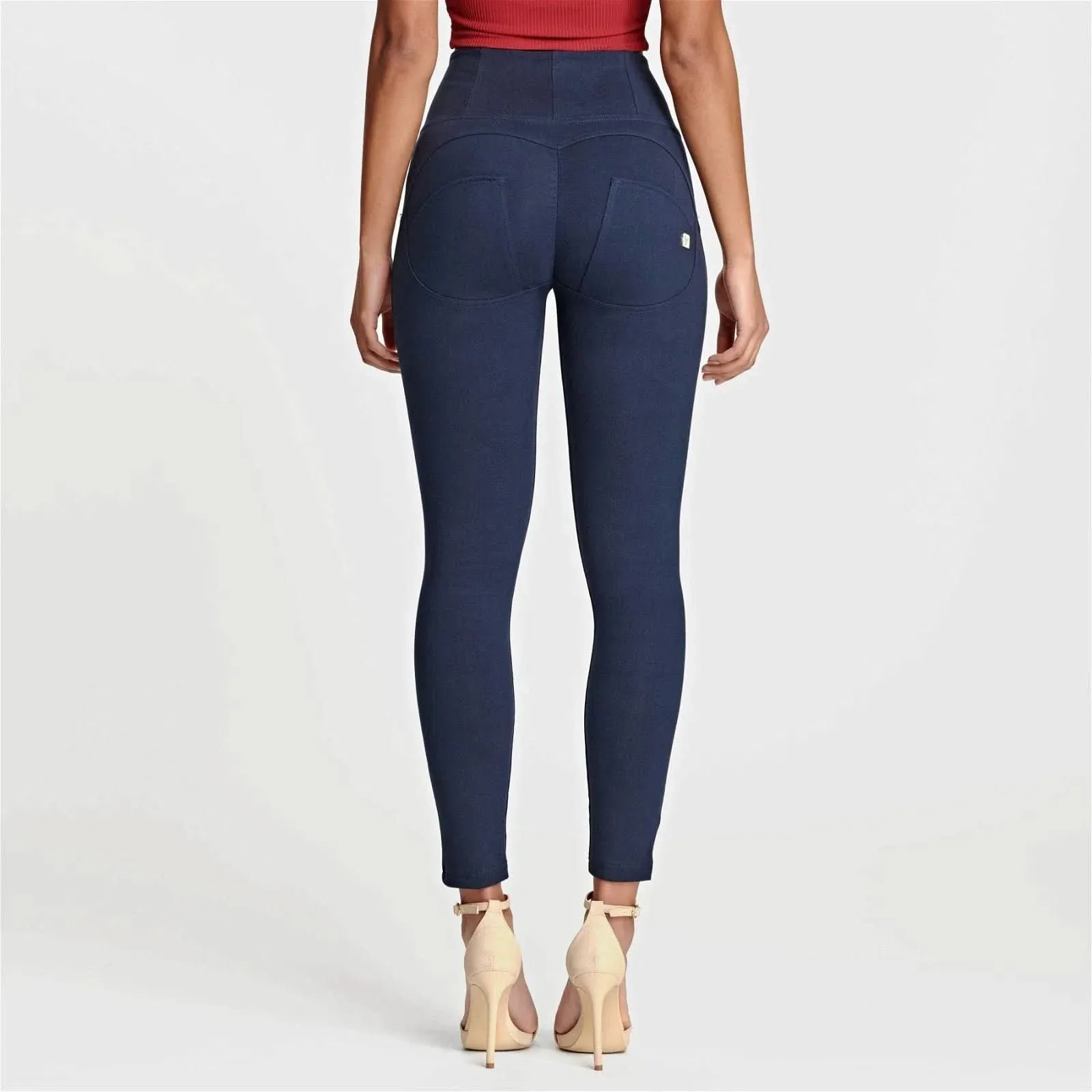 WRUP Fashion - High Waisted - 7/8 Length - Navy Blue - Image 7