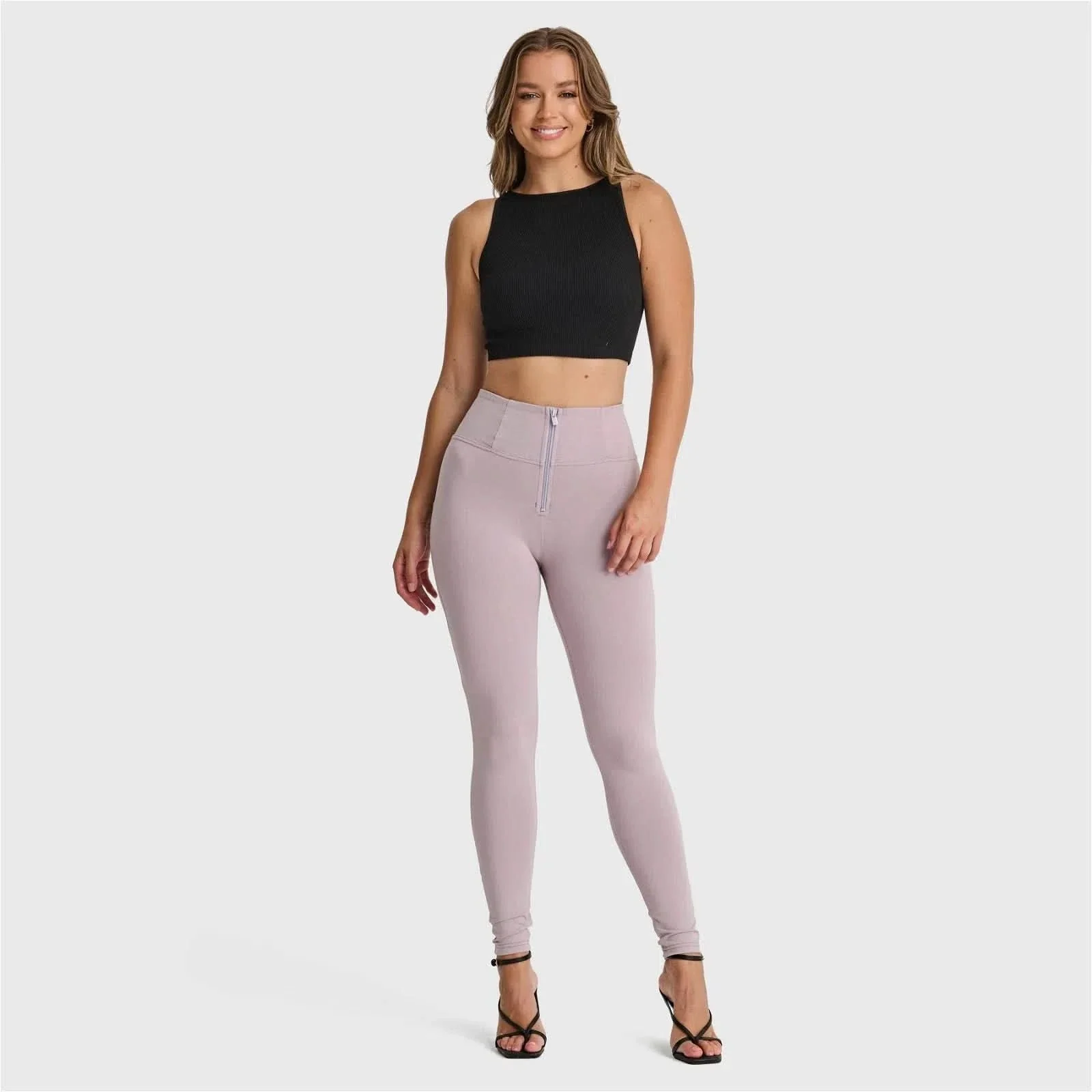 WRUP Fashion - High Waisted - Full Length - Light Grey - Image 2