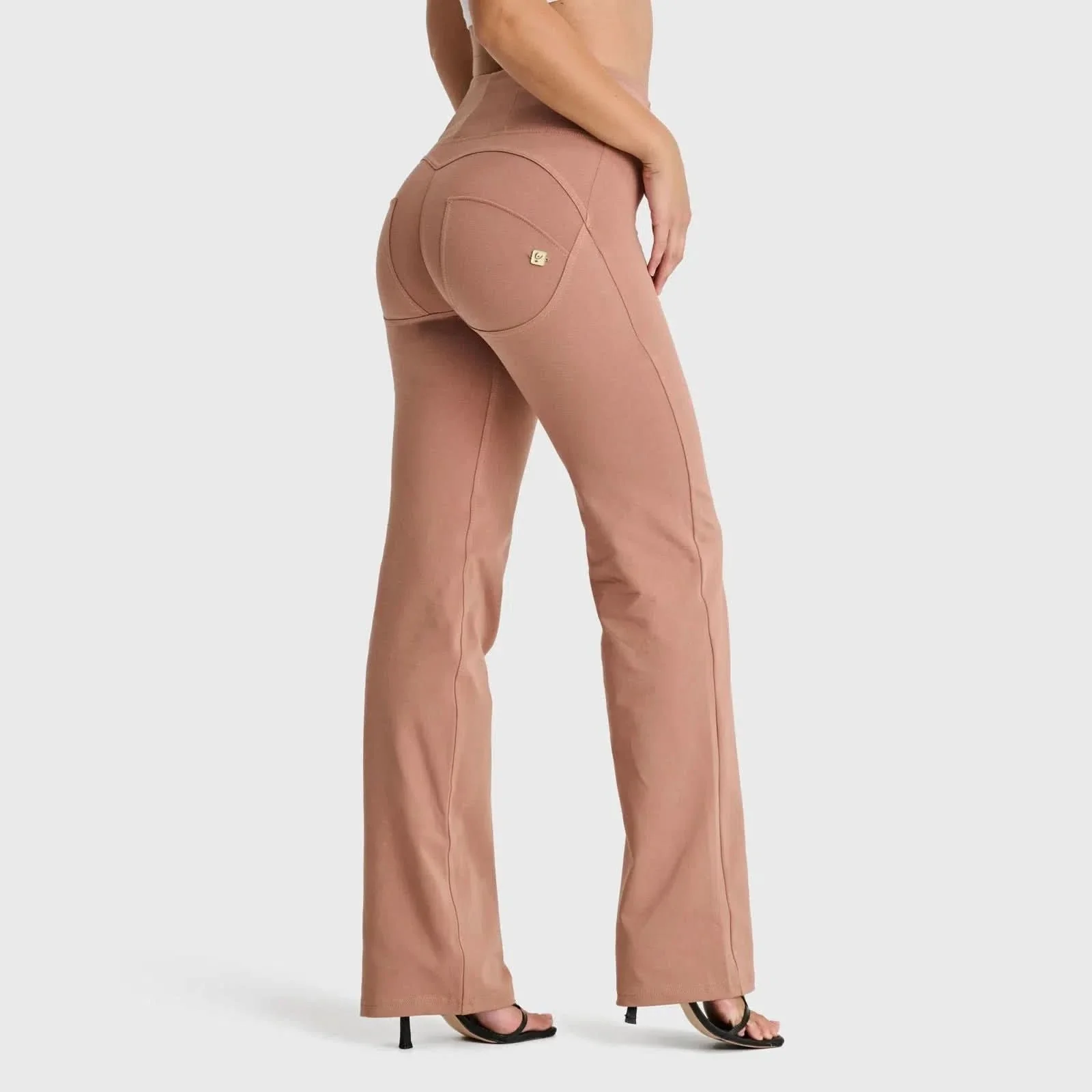 WRUP Fashion - High Waisted - Straight Flare - Mocha