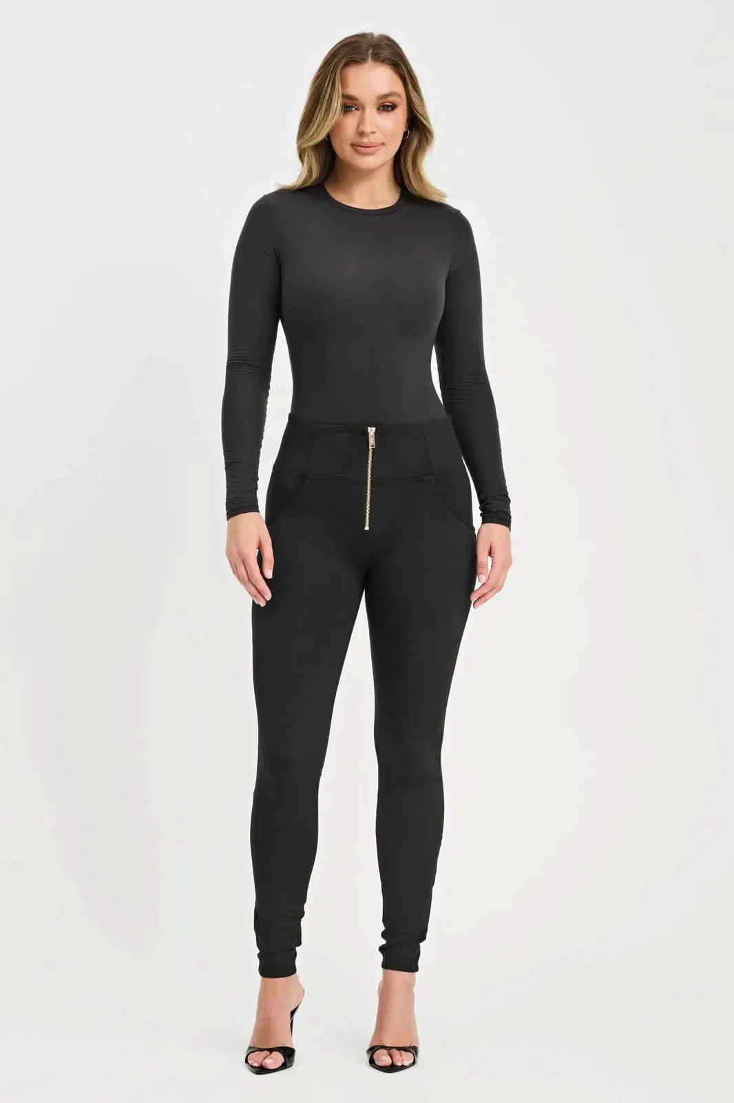 WRUP Fleece Lined Fashion - High Waisted - Full Length - Black - Image 4