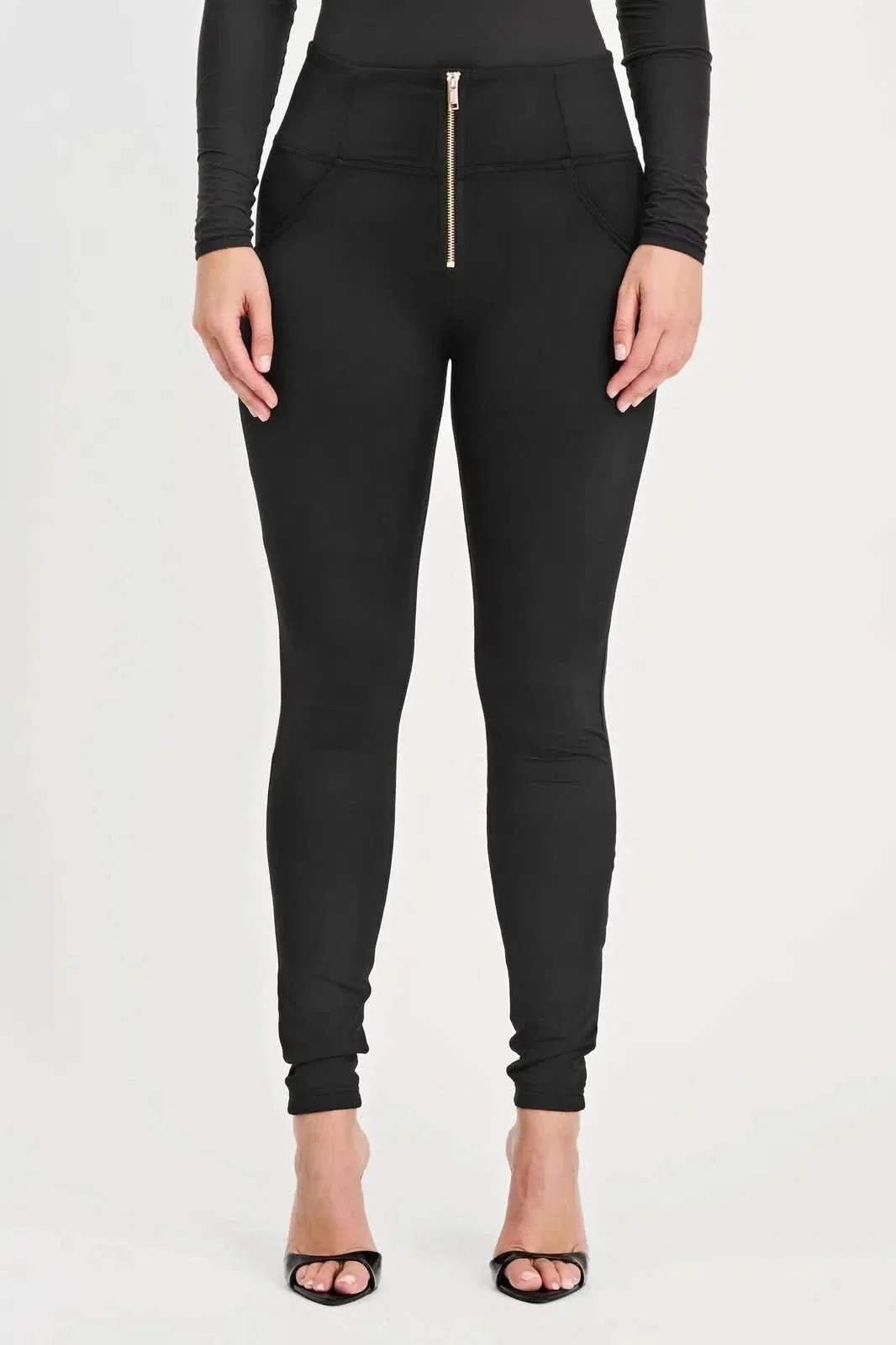WRUP Fleece Lined Fashion - High Waisted - Full Length - Black - Image 6