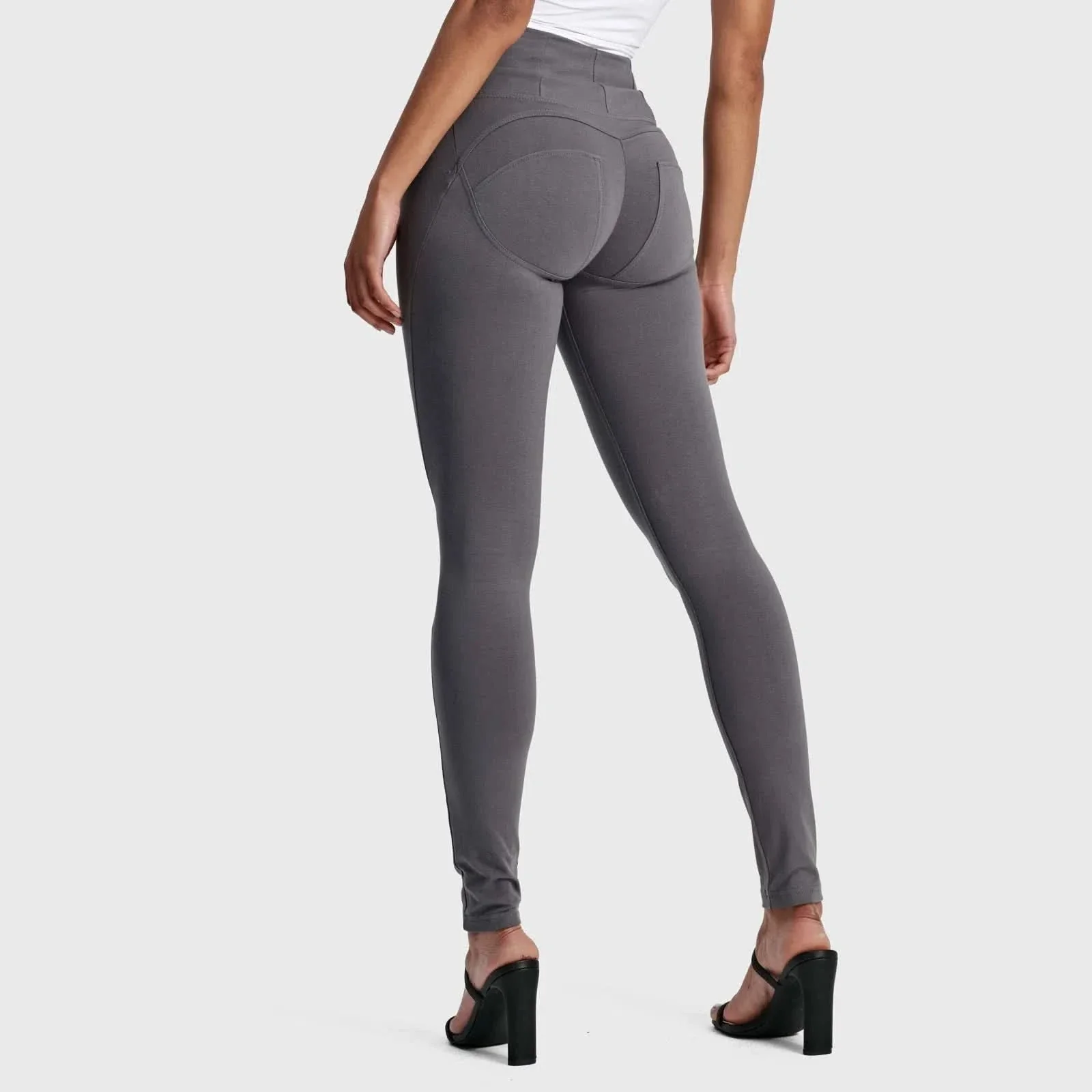 WRUP Fashion - High Waisted - Full Length - Grey - Image 3