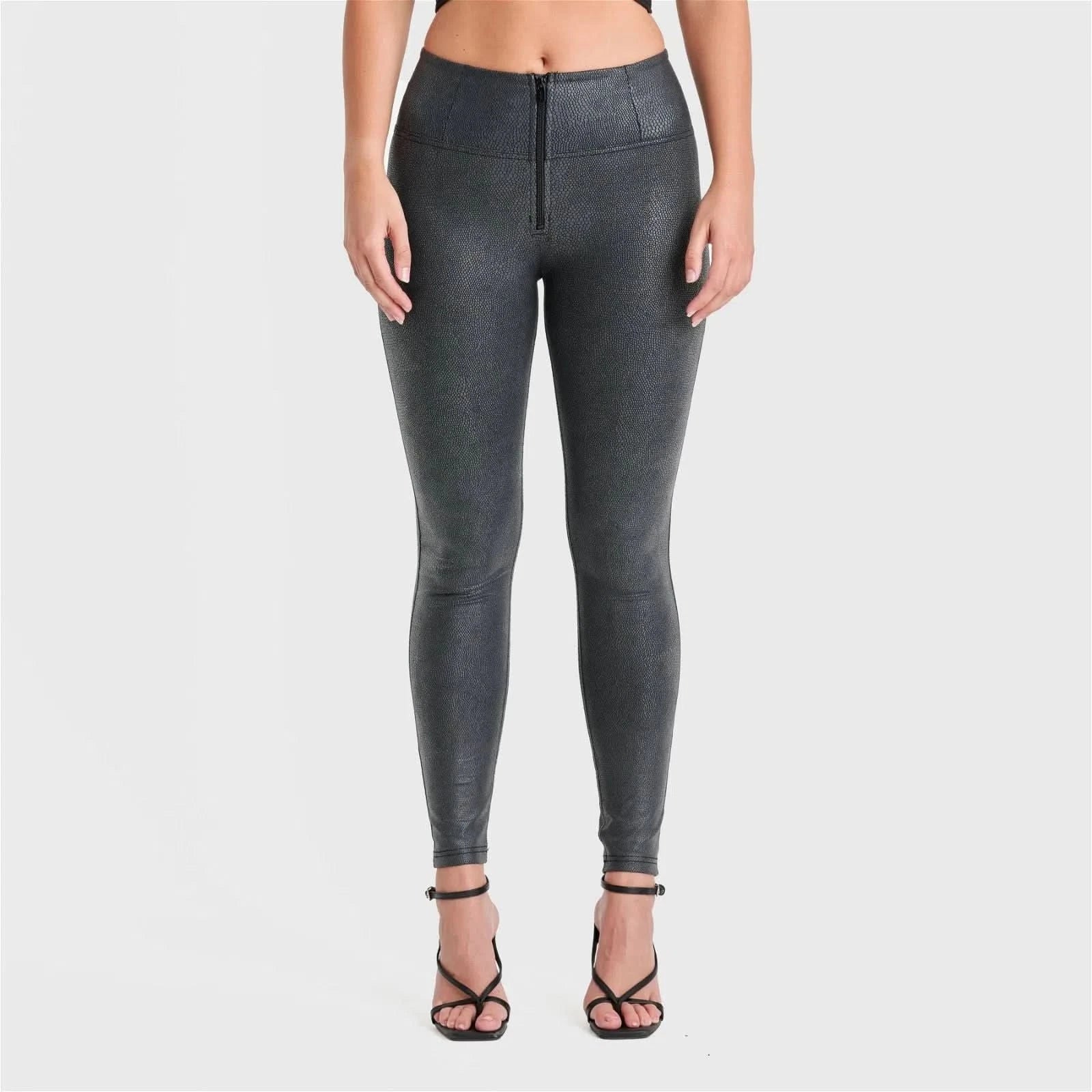 WRUP Snake Skin - High Waisted - Full Length - Black - Image 3