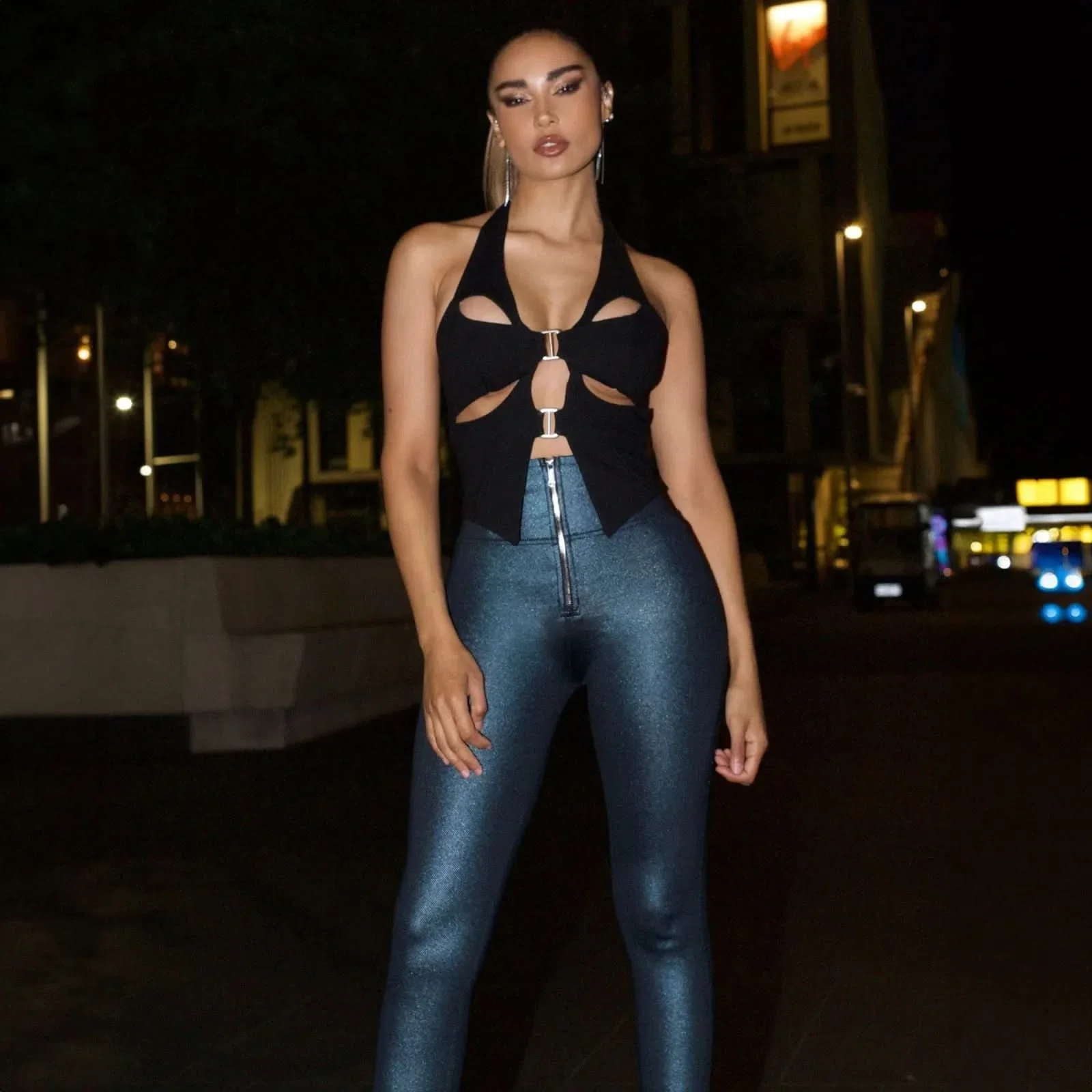 WRUP Luxe Shimmer - Super High Waisted - Full Length - Emerald Green - Image 3