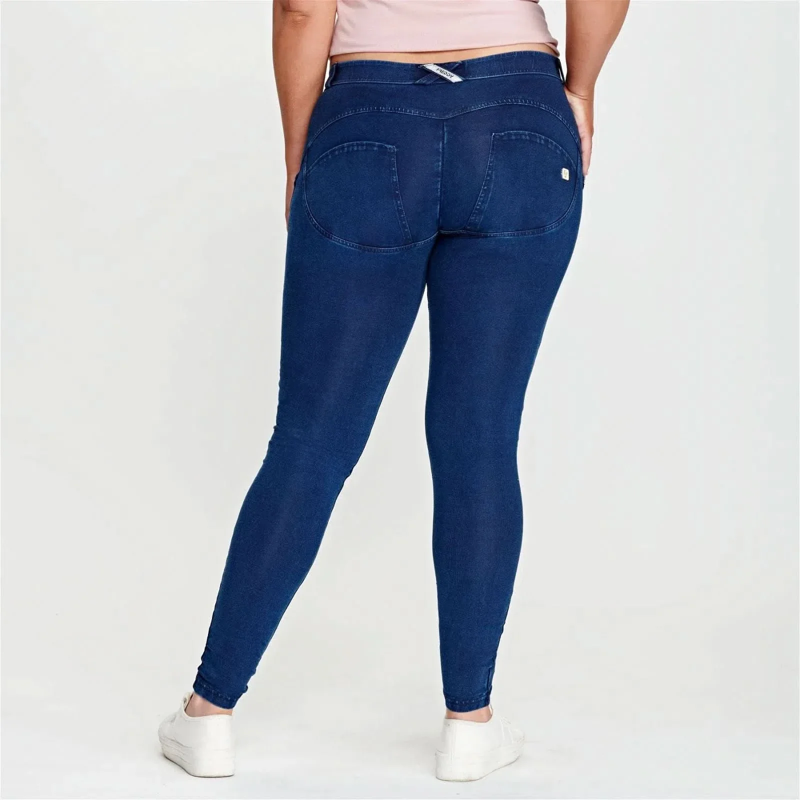 WRUP Denim - Mid Rise - Full Length - Dark Blue + Blue Stitching - Image 11